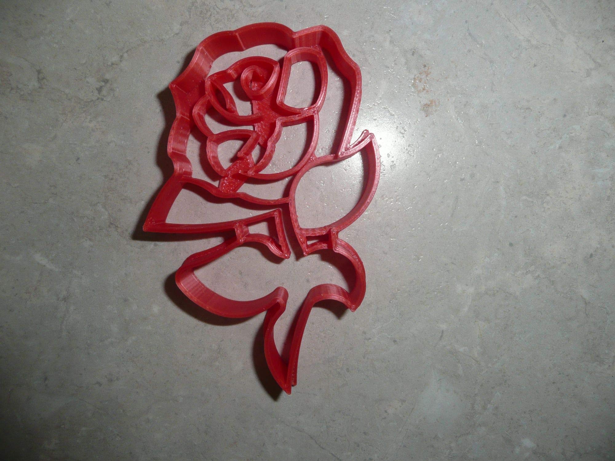 Rose With Stem Pretty Flower Plant Thorn Valentines Day Gift Cookie Cutter Made In Usa Pr2907