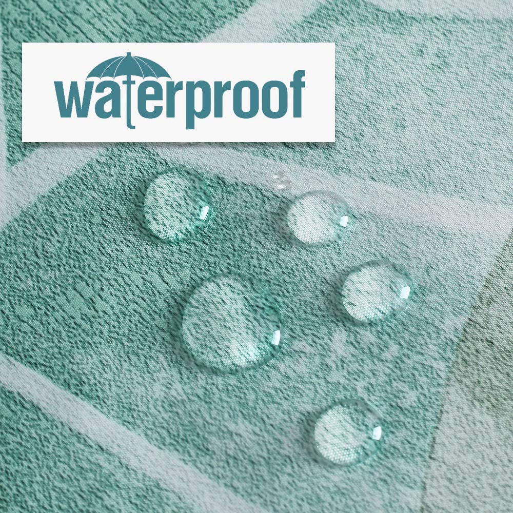 KGORGE Bathroom Shower Curtains - Tropical Plant Printed Polyester Shower Curtain 84 inch Length Extra Long Bath Decor for Bath Tub Toilet Hotel  72x84 inch with Hooks