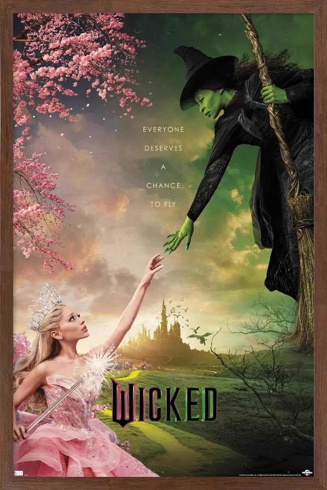 Trends International Wicked - One Sheet Wall Poster, 34L X 22.4W, Mahogany Framed Version