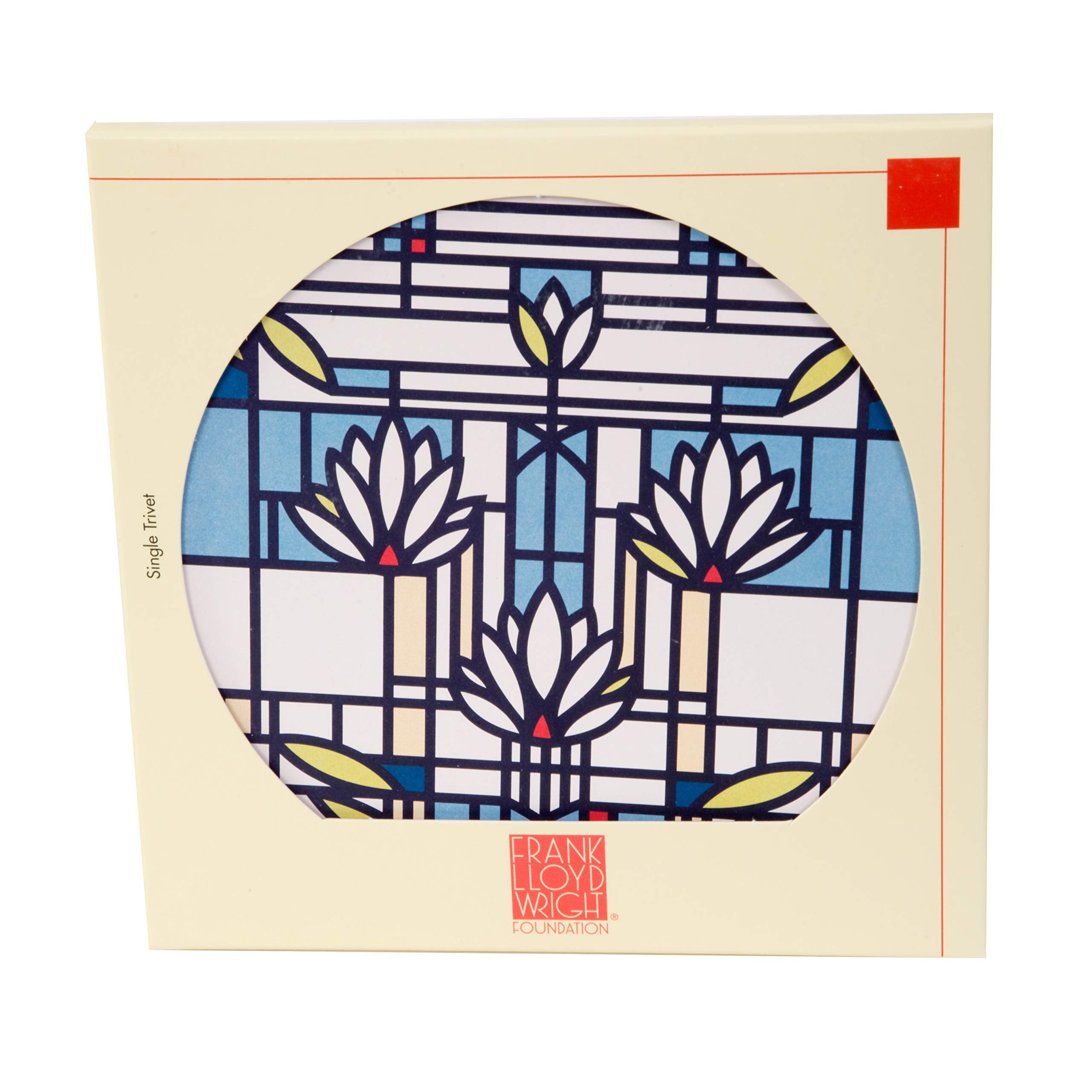 Coasterstone Frank Lloyd Wright Waterlilies Trivet, One Size, Multicolored