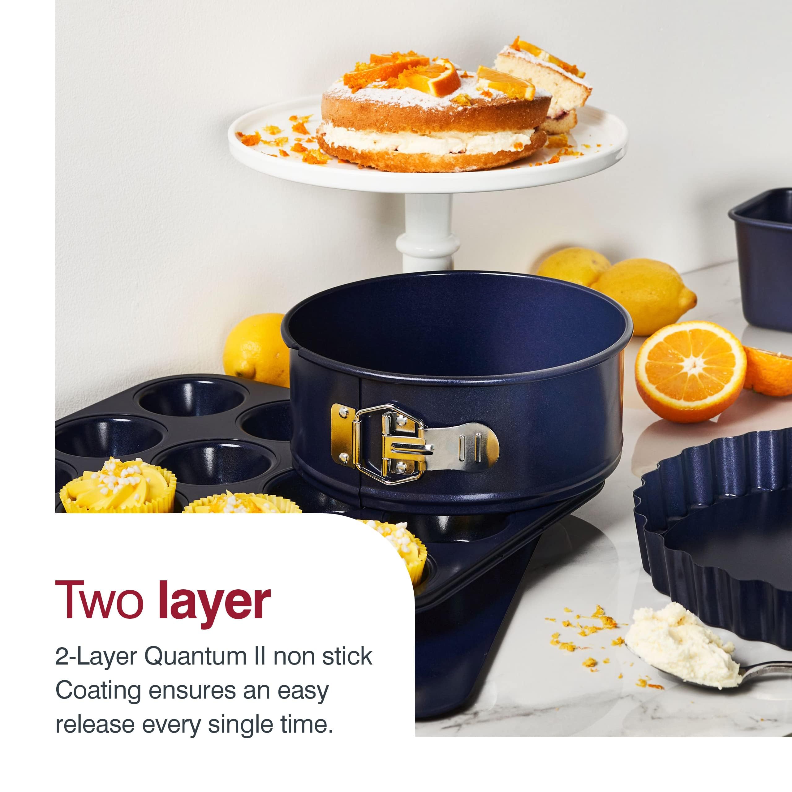 Zyliss Durable Non-Stick Pizza Tray | Carbon Steel | Dark Blue | Pizza Tray/Bakeware | Dishwasher Safe | 5 Year Guarantee