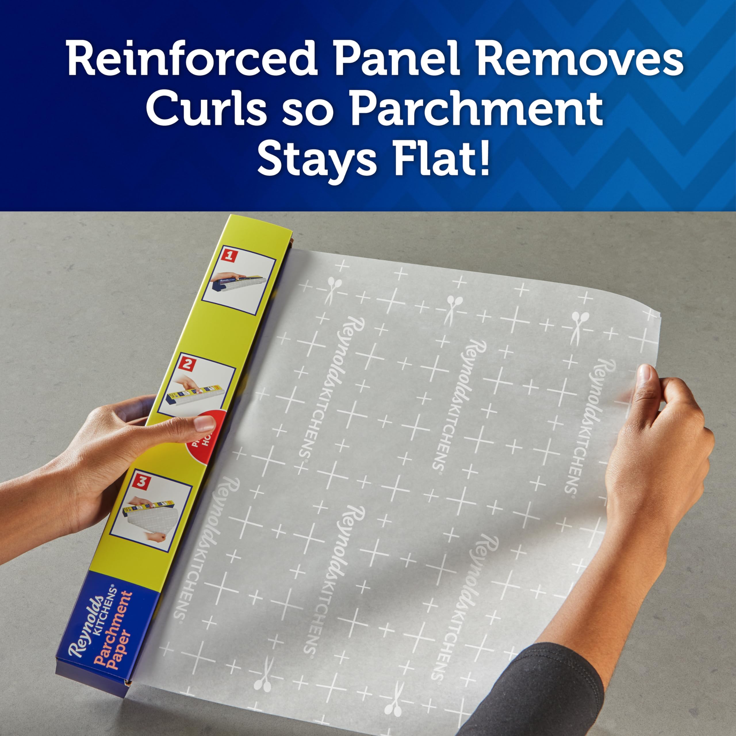Reynolds Kitchens Stay Flat Parchment Paper With Smartgrid, 45 Square Feet