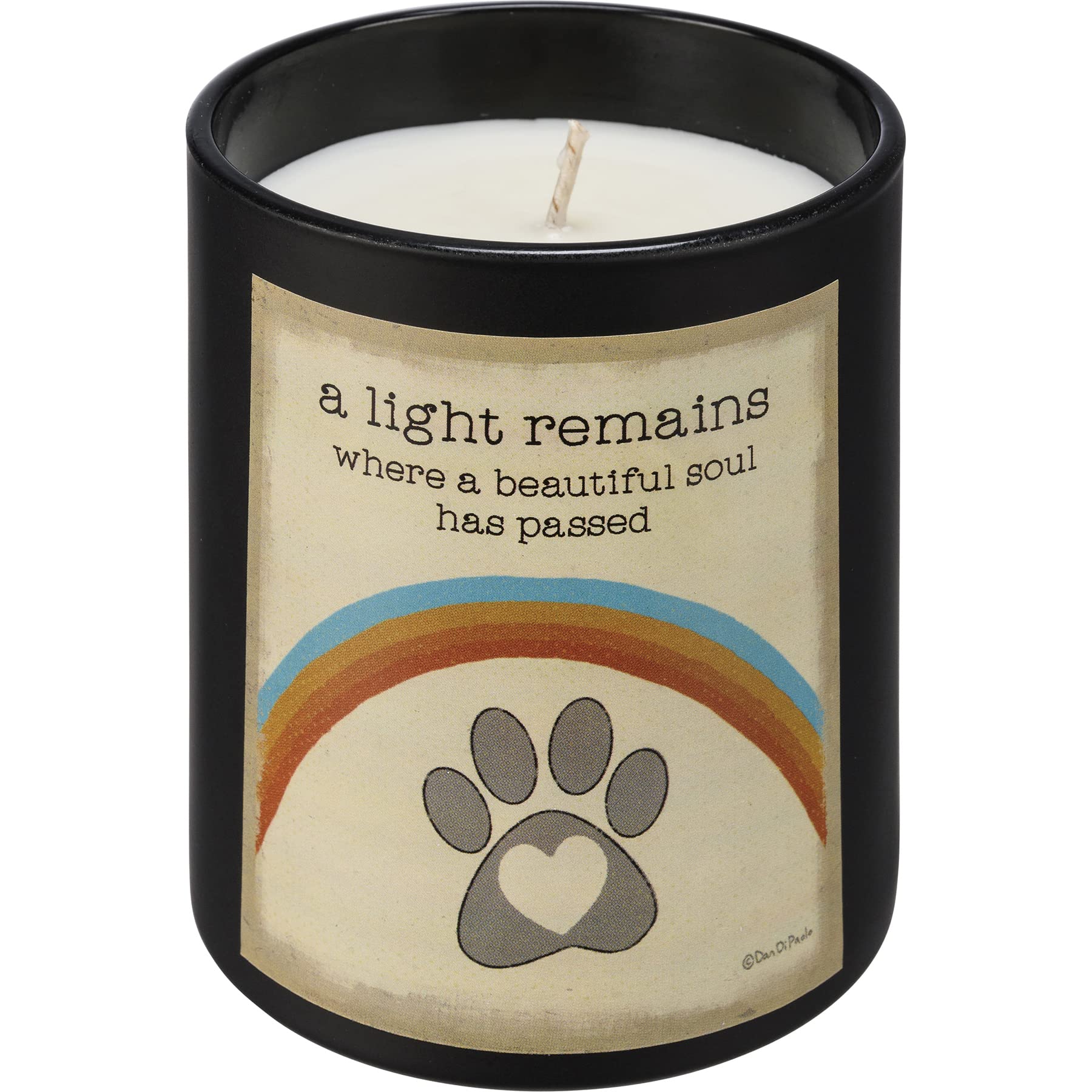 Primitives by Kathy - A Light Remains Where a Beautiful Soul Has Passed Pet Memorial Jar Candle, 3.25 x 3.5-inches, French Vanil
