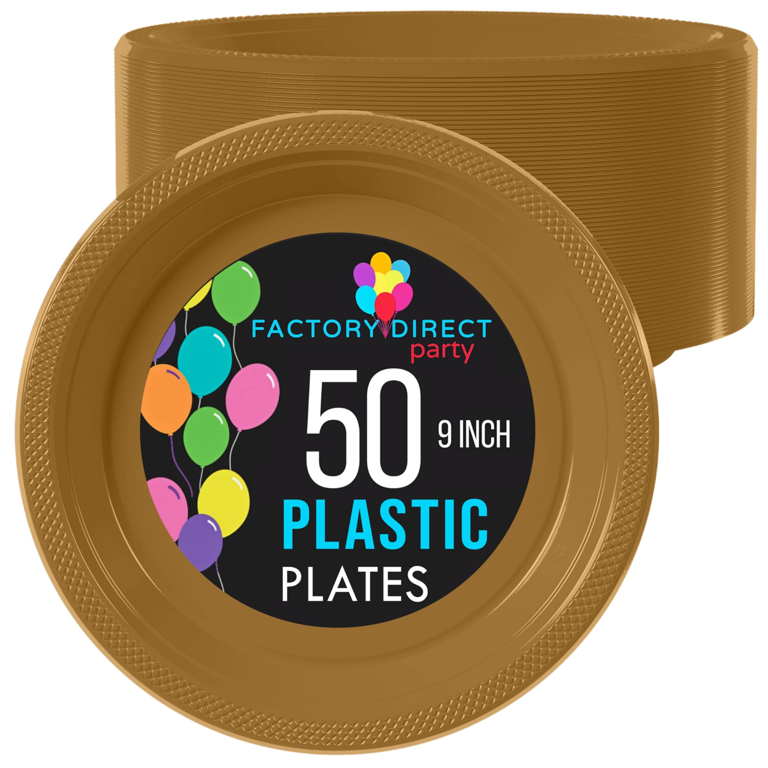 Exquisite Gold Plastic Plates For Party 9 Gold Disposable Plates For Party Supplies 50 Pcs Disposable Dinner Plate Heavy Duty