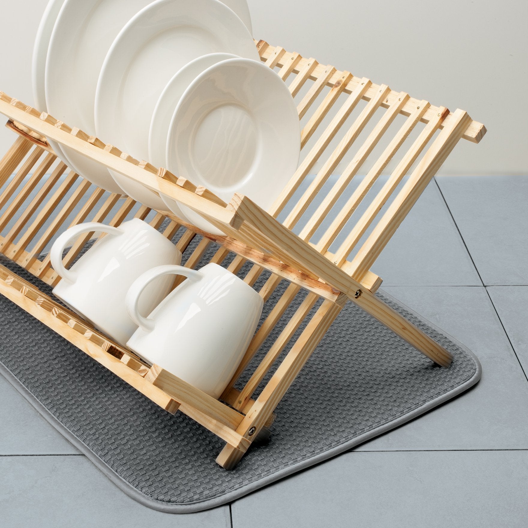 Norpro 18 By 16-Inch Microfiber Dish Drying Mat, Grey (359G), Pack Of 1