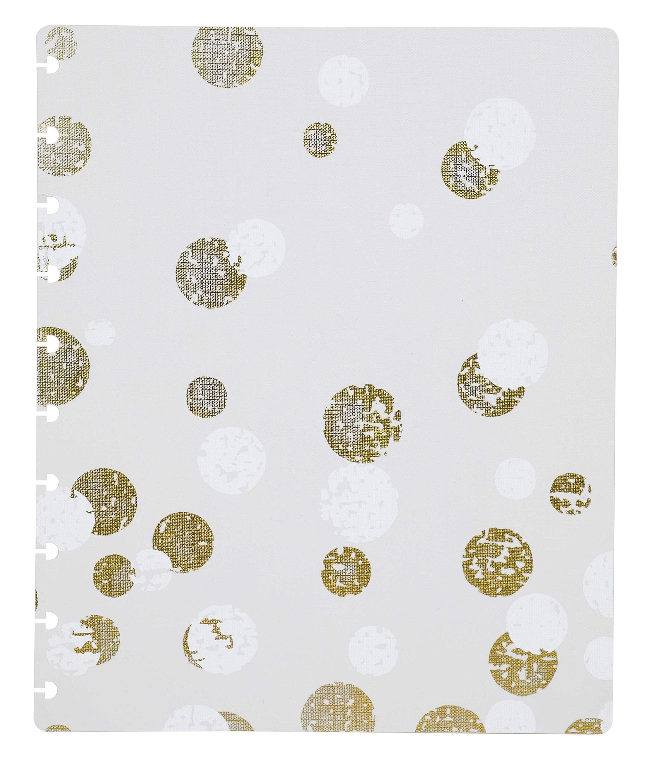 Talia Discbound Notebooks, Planner, Customizable, (Xbounce Gold, Midsize (75In X 975In))