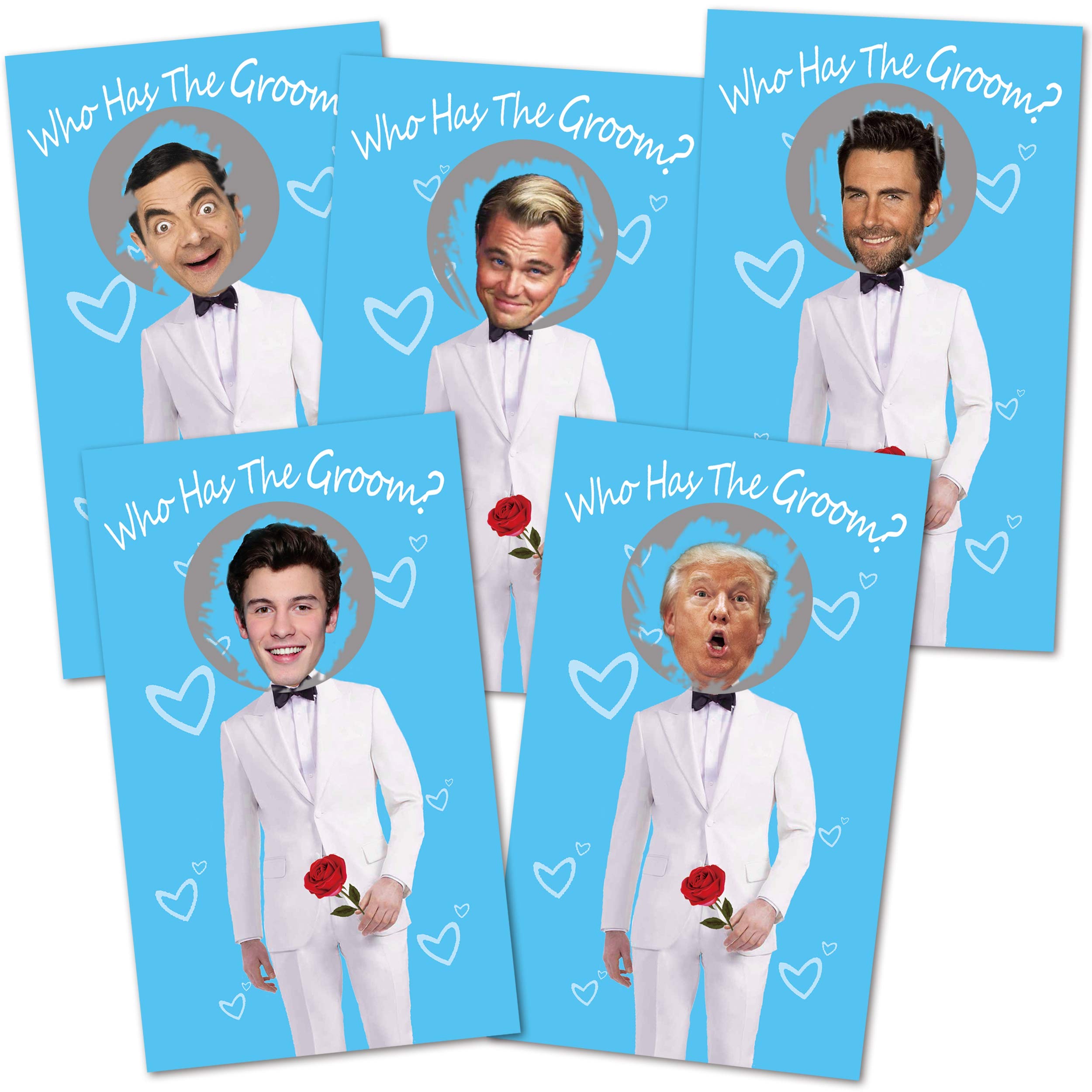 Ukebobo Bridal Shower Games - Scratch Off Bridal Shower Game.Funny Bachelorette Party Games - Who Has The Groom - 33 Sheets Blue