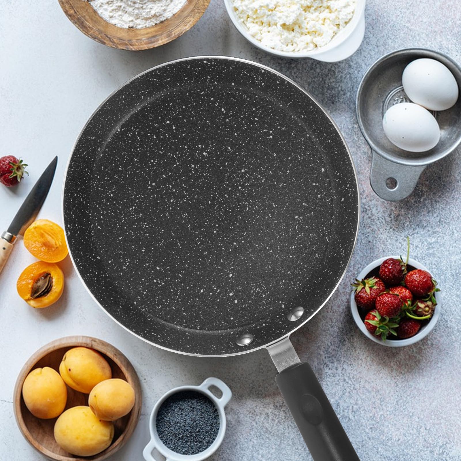 7Inch Nonstick Frying Pan Skillet: Frying Egg Omeltte Pan Skillet Set For Frying Saute Cooking Pizza & More(Without Lid)