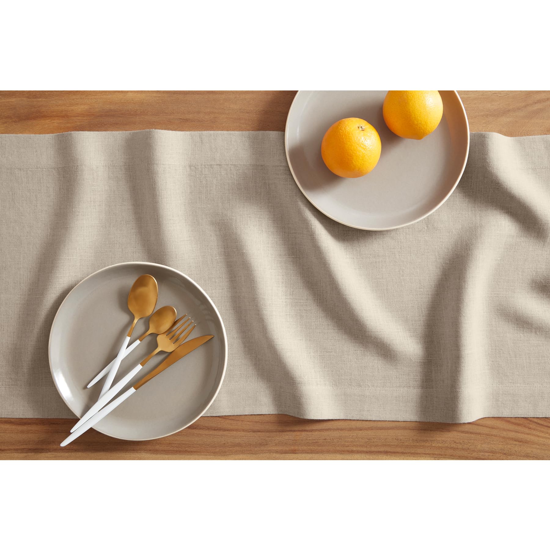 Solino Home Linen Flax Table Runner 36 Inch - 100% Pure Linen Prewashed Short Table Runner 14 X 36 Inch Ideal For Dresser And Co