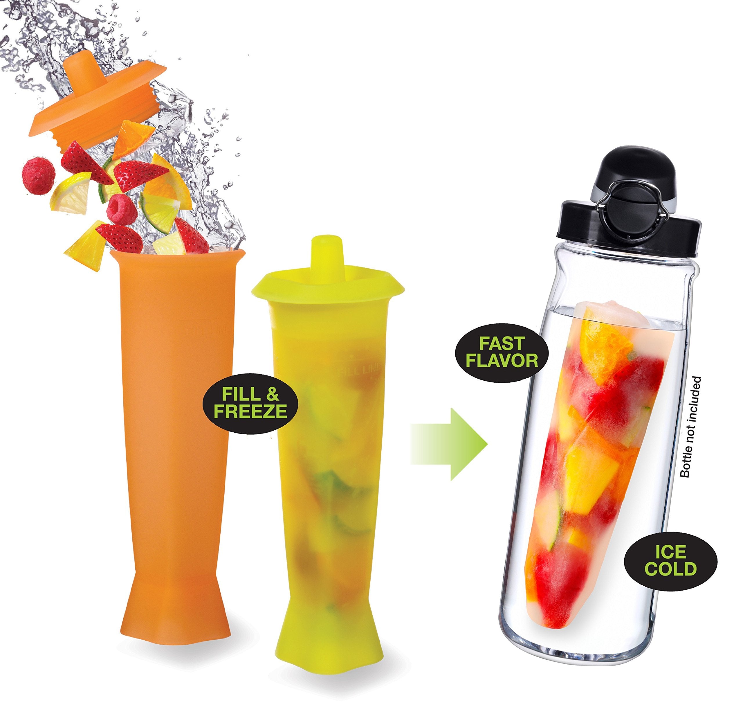 Prodyne Infuse & Chill Fruit Infusion Ice Molds, Set Of 2