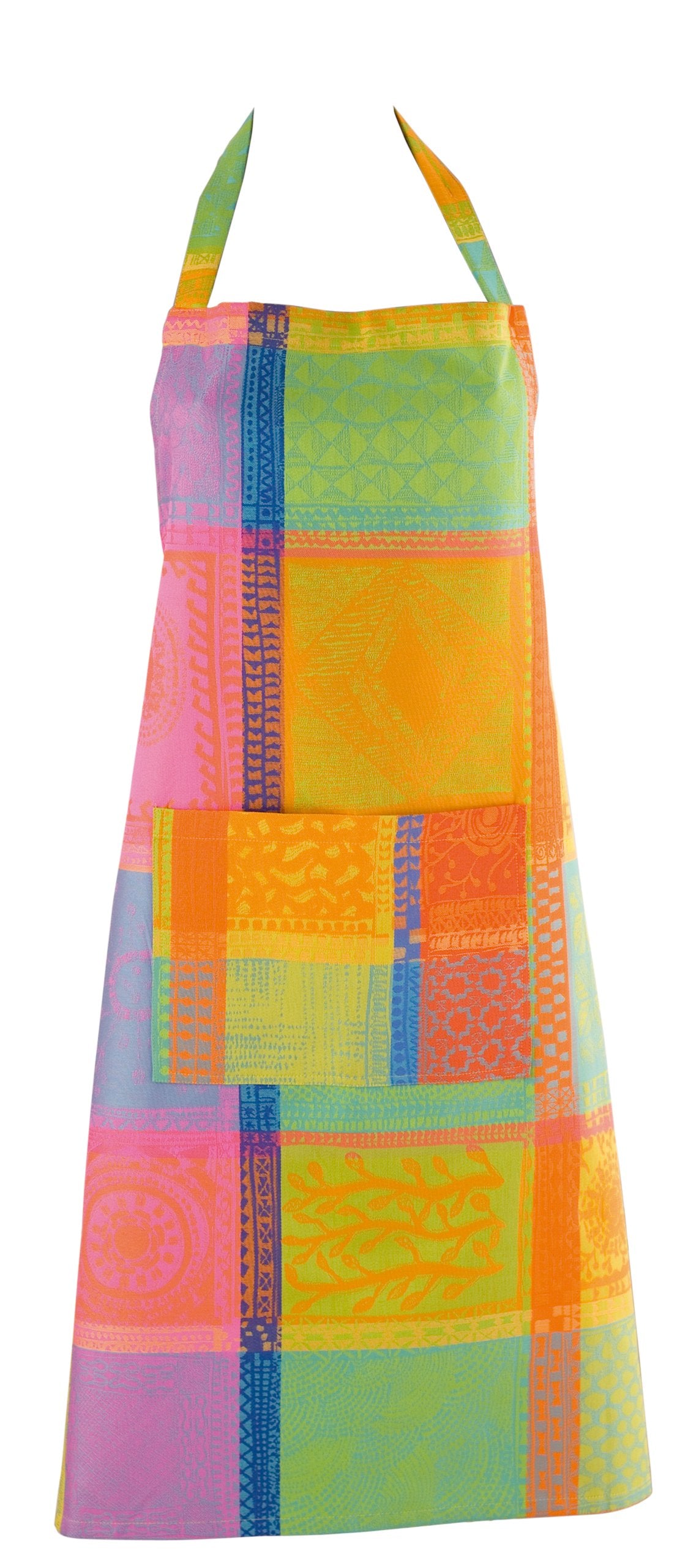 Garnier Thiebaut Apron Mille Wax Creole, 100% Twoply Twisted Cotton, Made In France