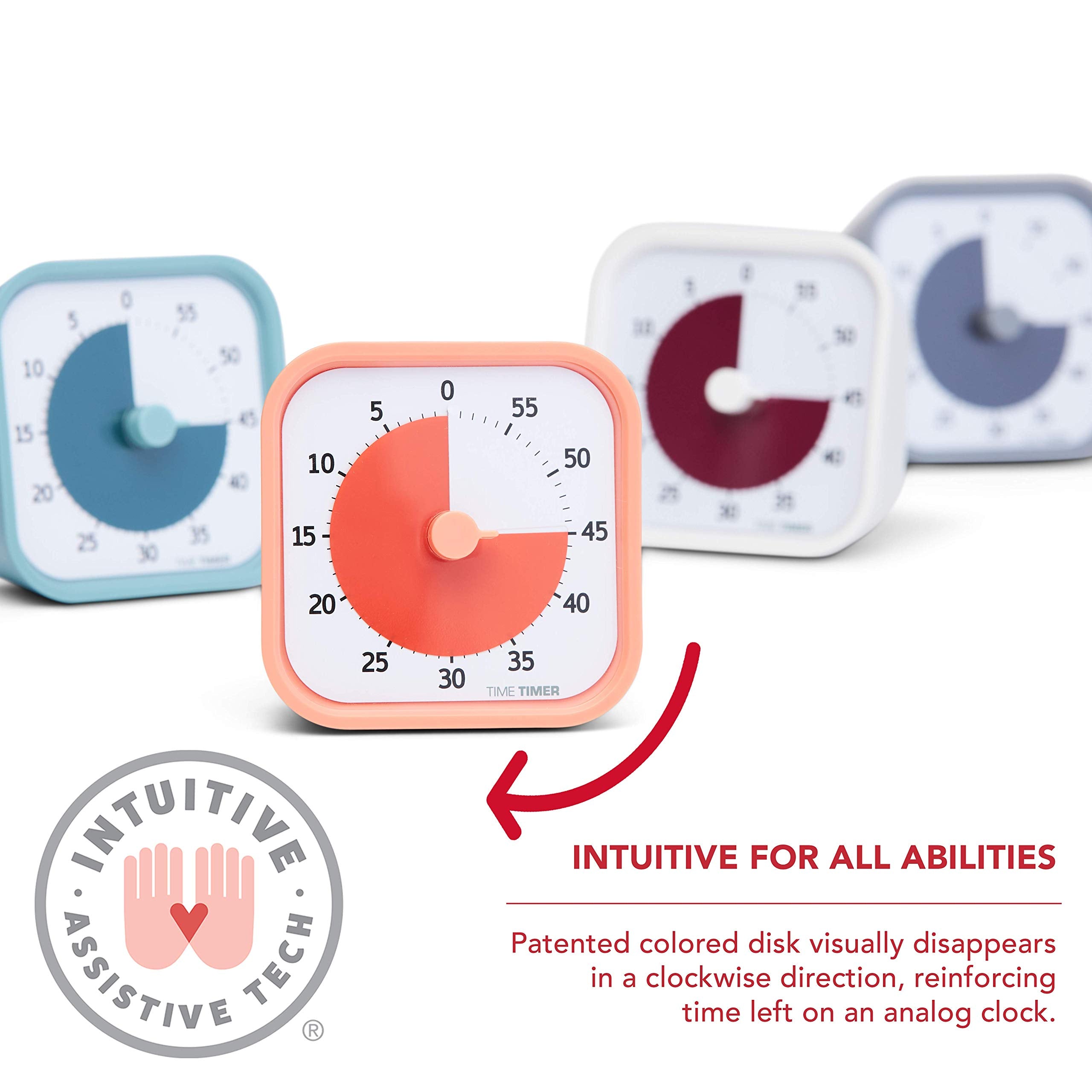 TIME TIMER Home MOD - 60 Minute Kids Visual Timer Home Edition - For Homeschool Supplies Study Tool  Timer for Kids Desk  Office Desk and Meetings with Silent Operation (Dreamsicle Orange)