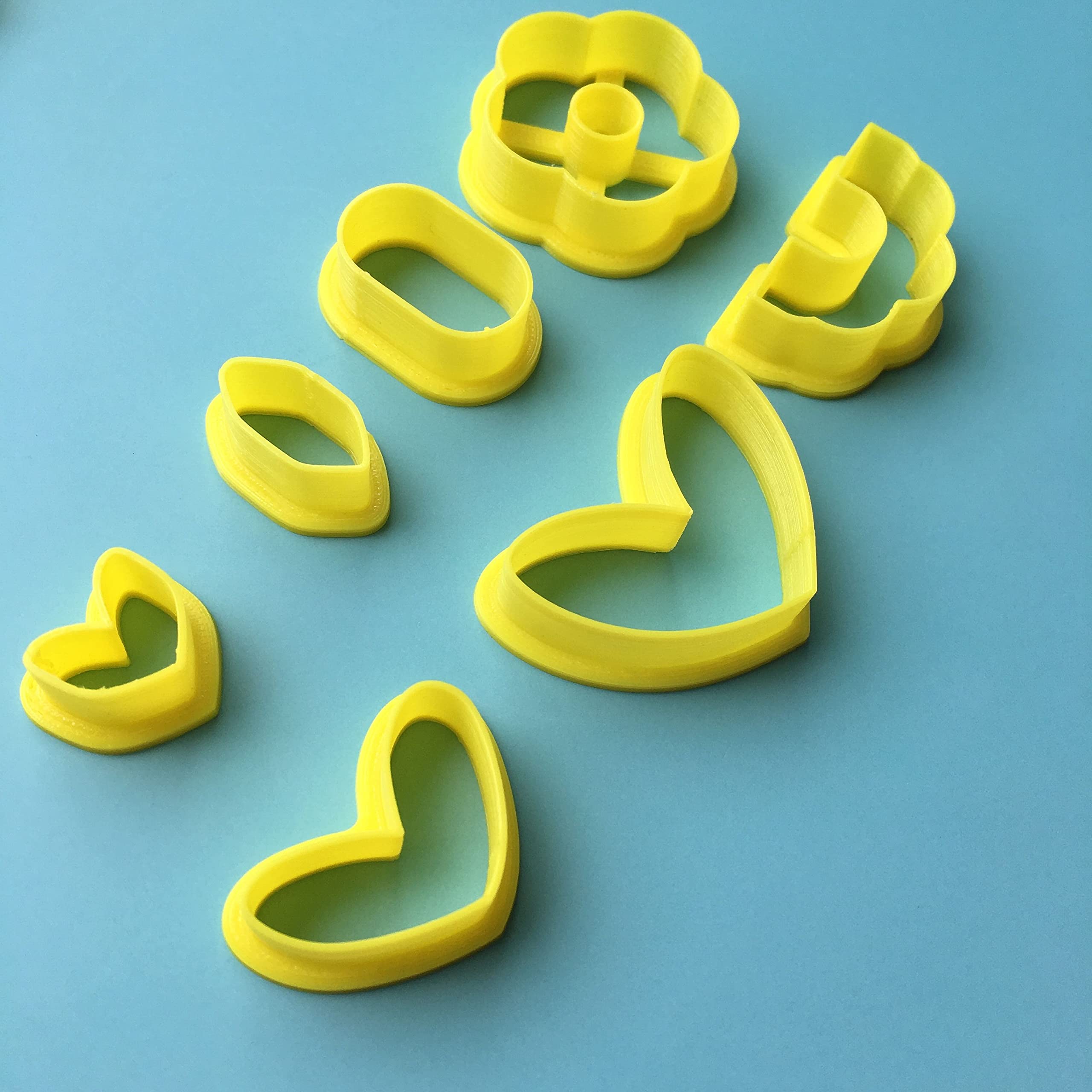 Chenrui 7Pcs Polymer Clay Cutter Set, Flower Heart Shape Cutters
