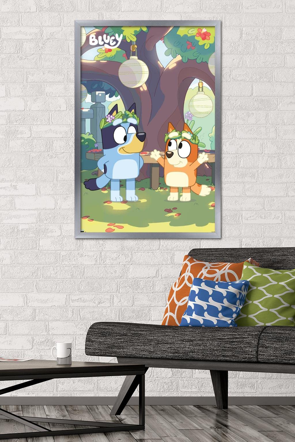 Trends International Bluey - Duo Wall Poster, 22.37'' X 34.00'', Silver Framed Version