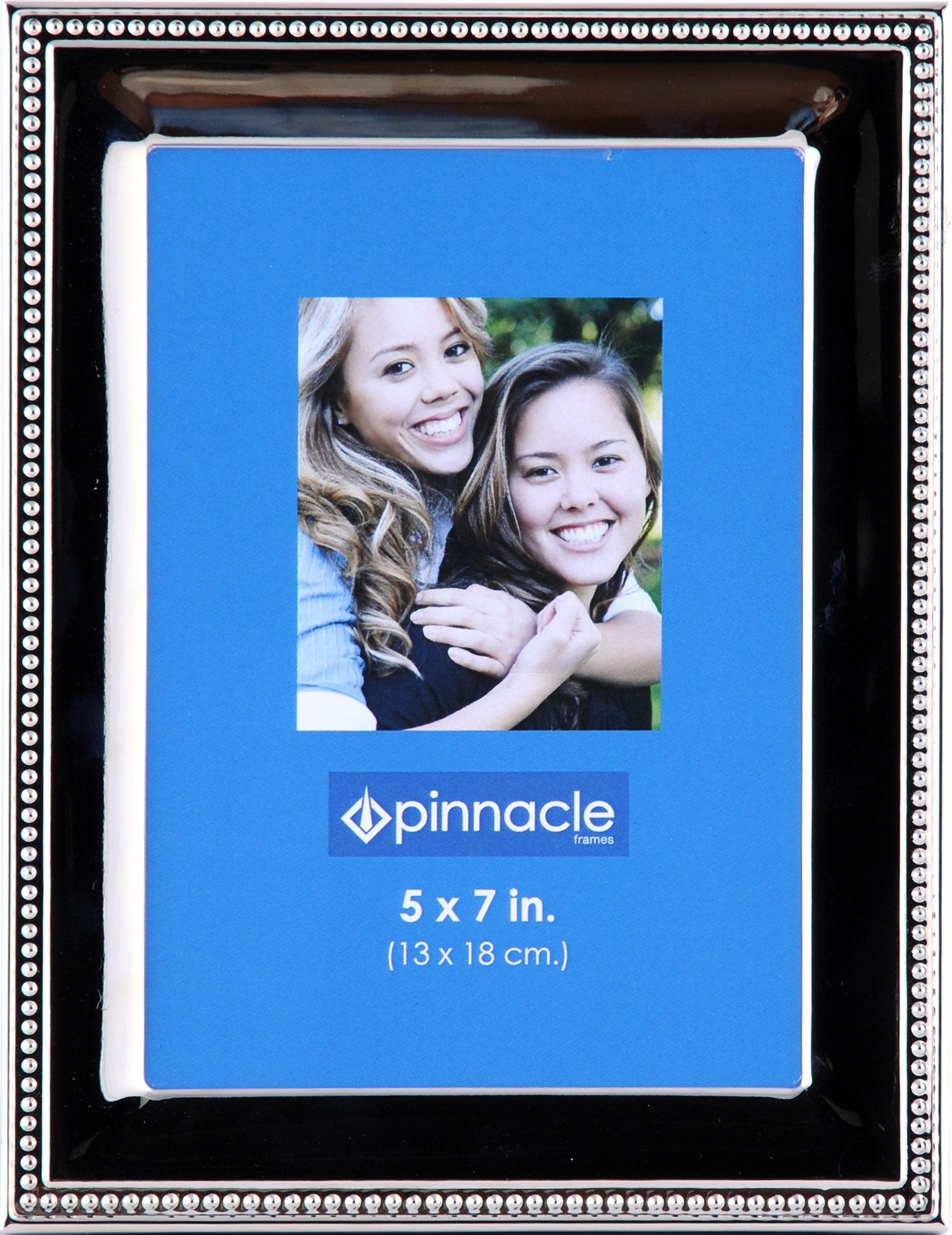 Pinnacle Frames Silver Beaded Desk Frame, 5 inch by 7 inch