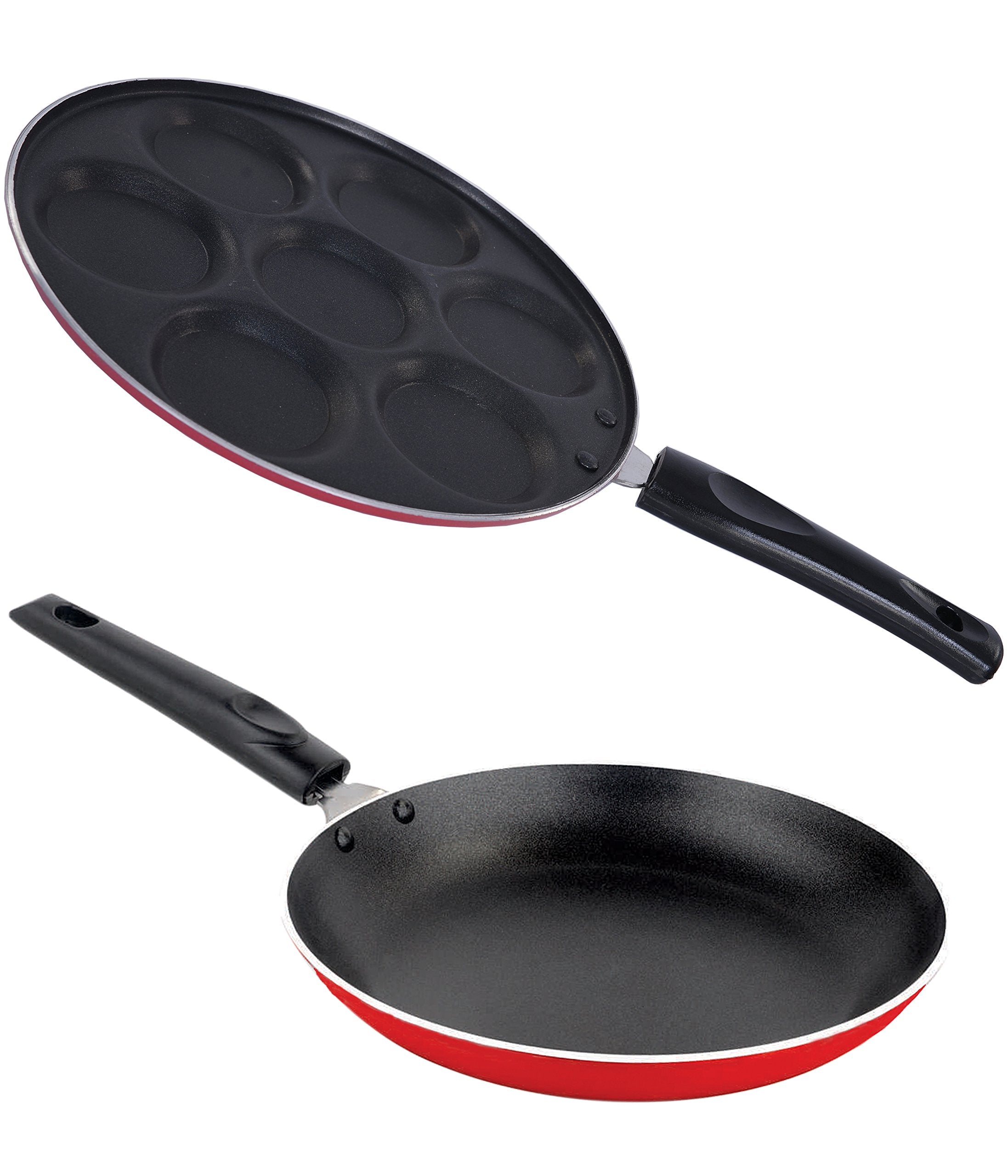 Nirlon NonStick Coated 2 Piece Aluminium Gas Compatible Cookware Essential Combo Set Offer With Bakelite Handle, 2.6Mm_Up(7)_Tp