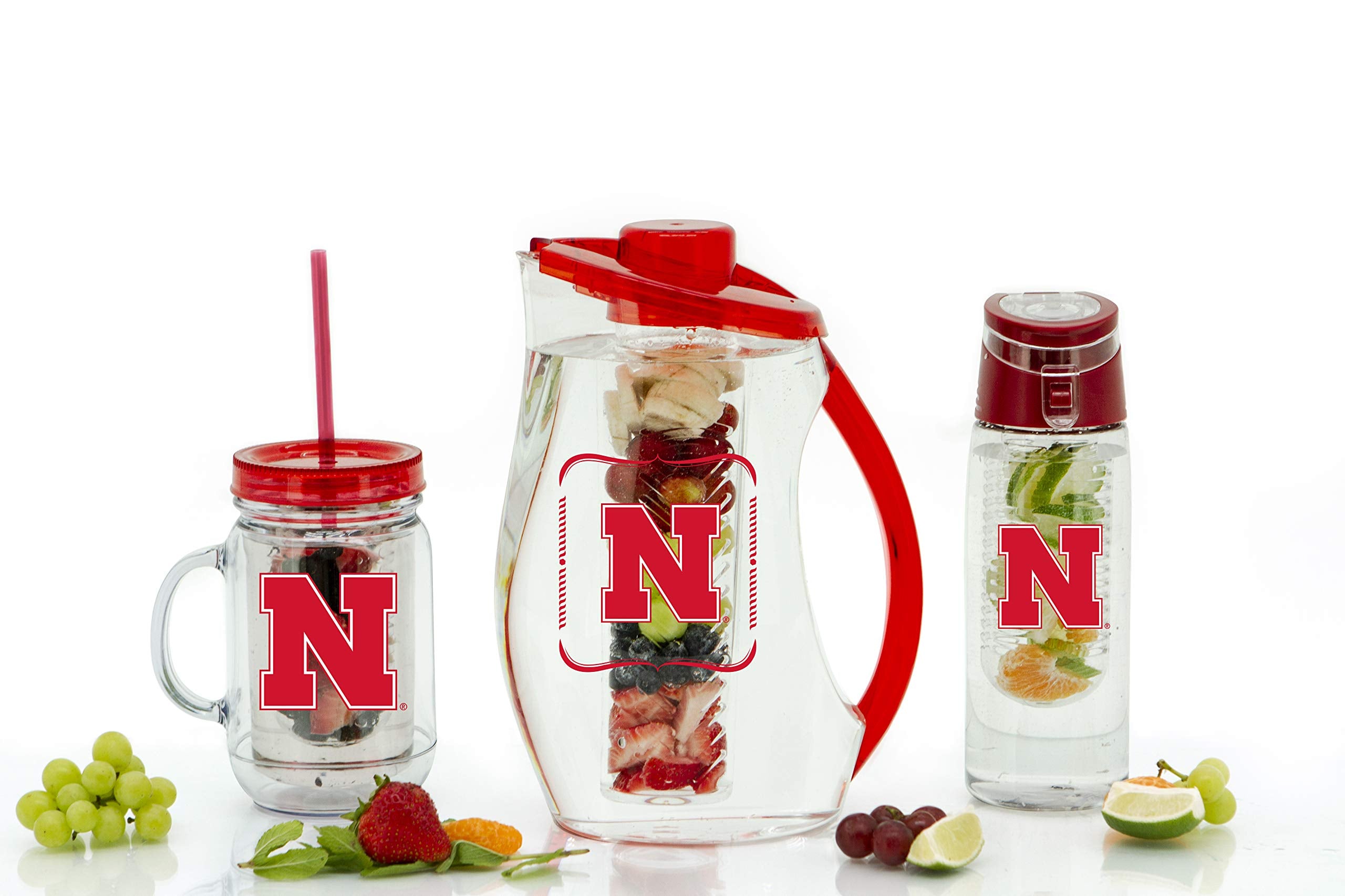 Duck House Ncaa Nebraska Cornhuskers 20Oz Plastic Infuser Sport Bottle