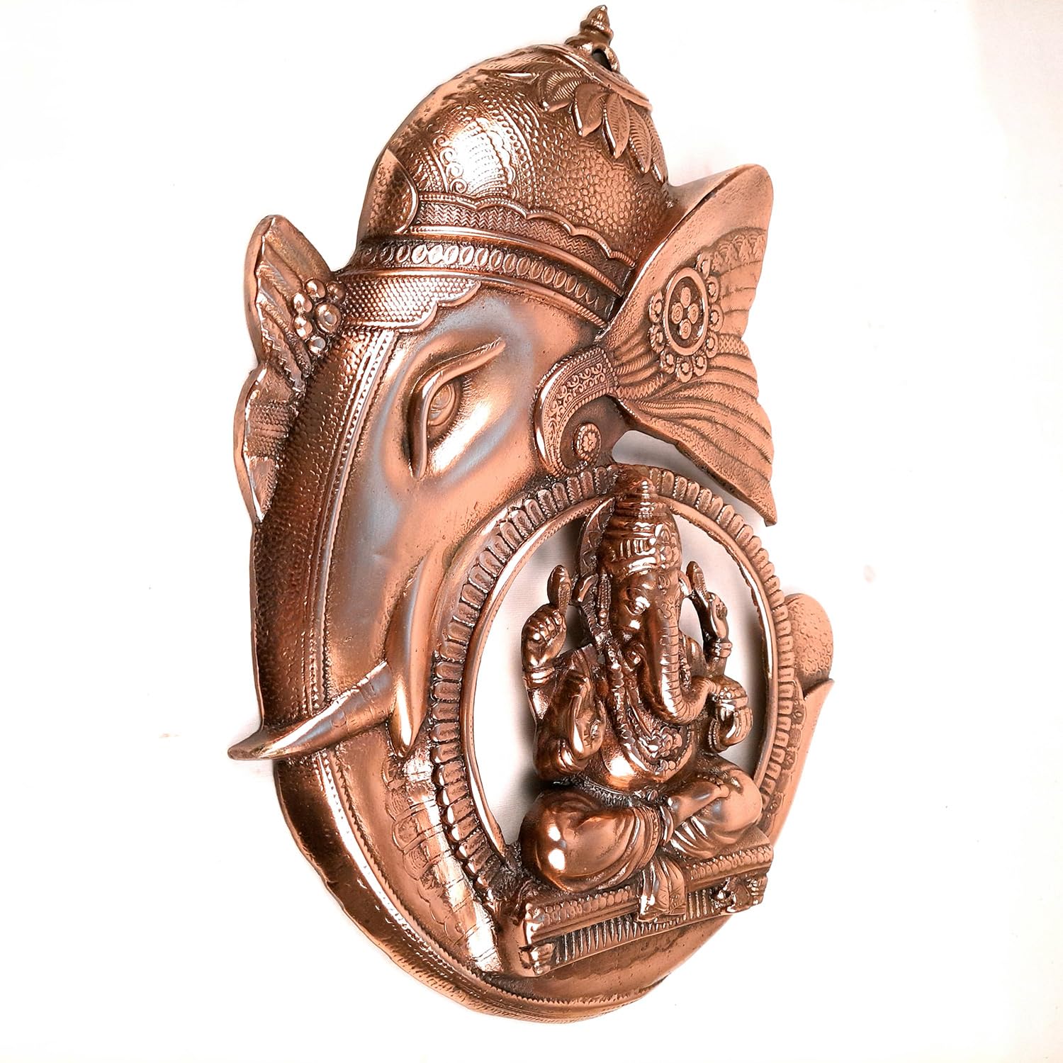 Apka Mart The Online Shop Ganesh Statue Wall Hanging | Ganesha Wall Decor Murti Metal - For Entrance Door, Home, Puja & Religiou