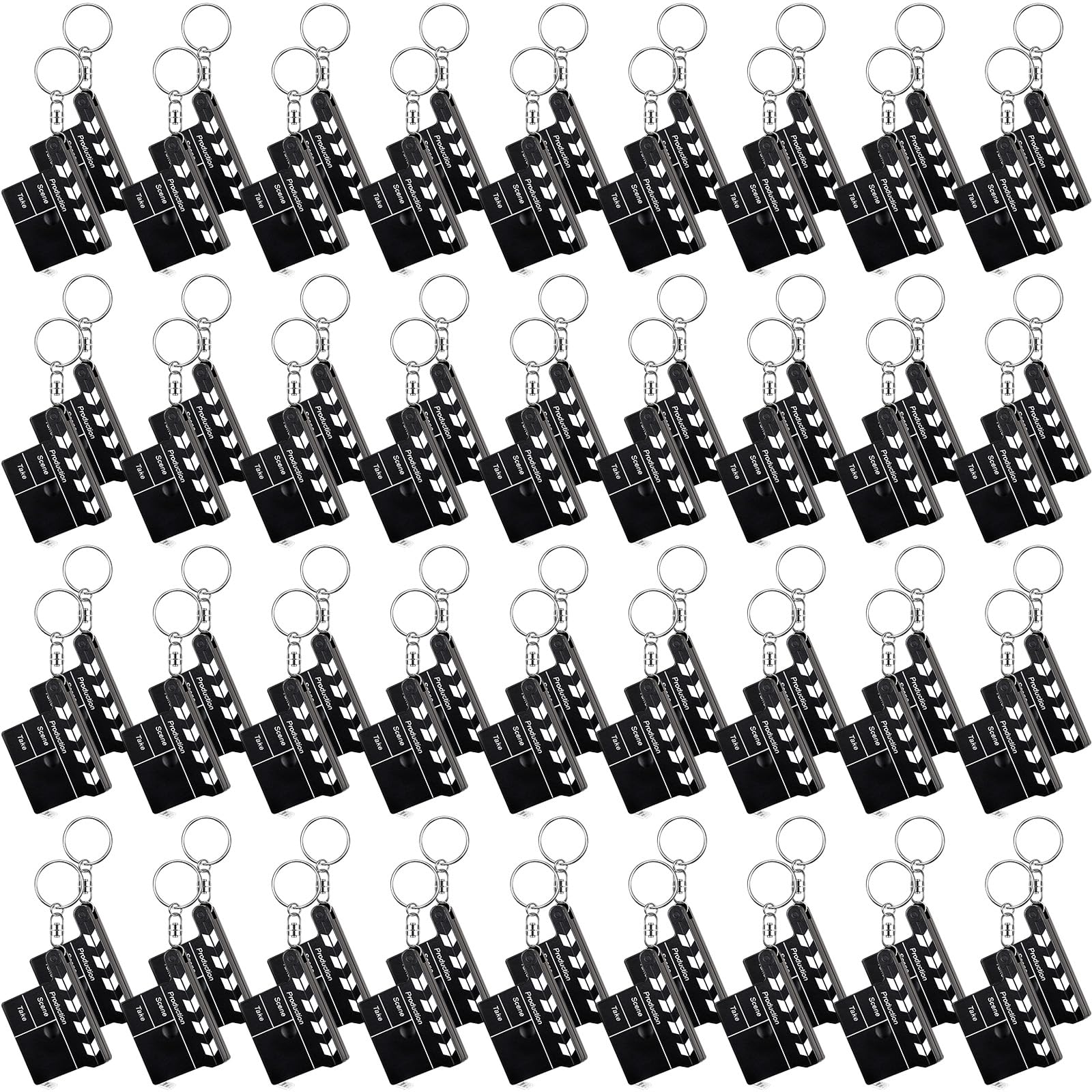 Junkin Movie Night Party Favors Bulk Clapboard Key Chain with Tape Measure Movie Theme Party Favors Night Decorations for Souven