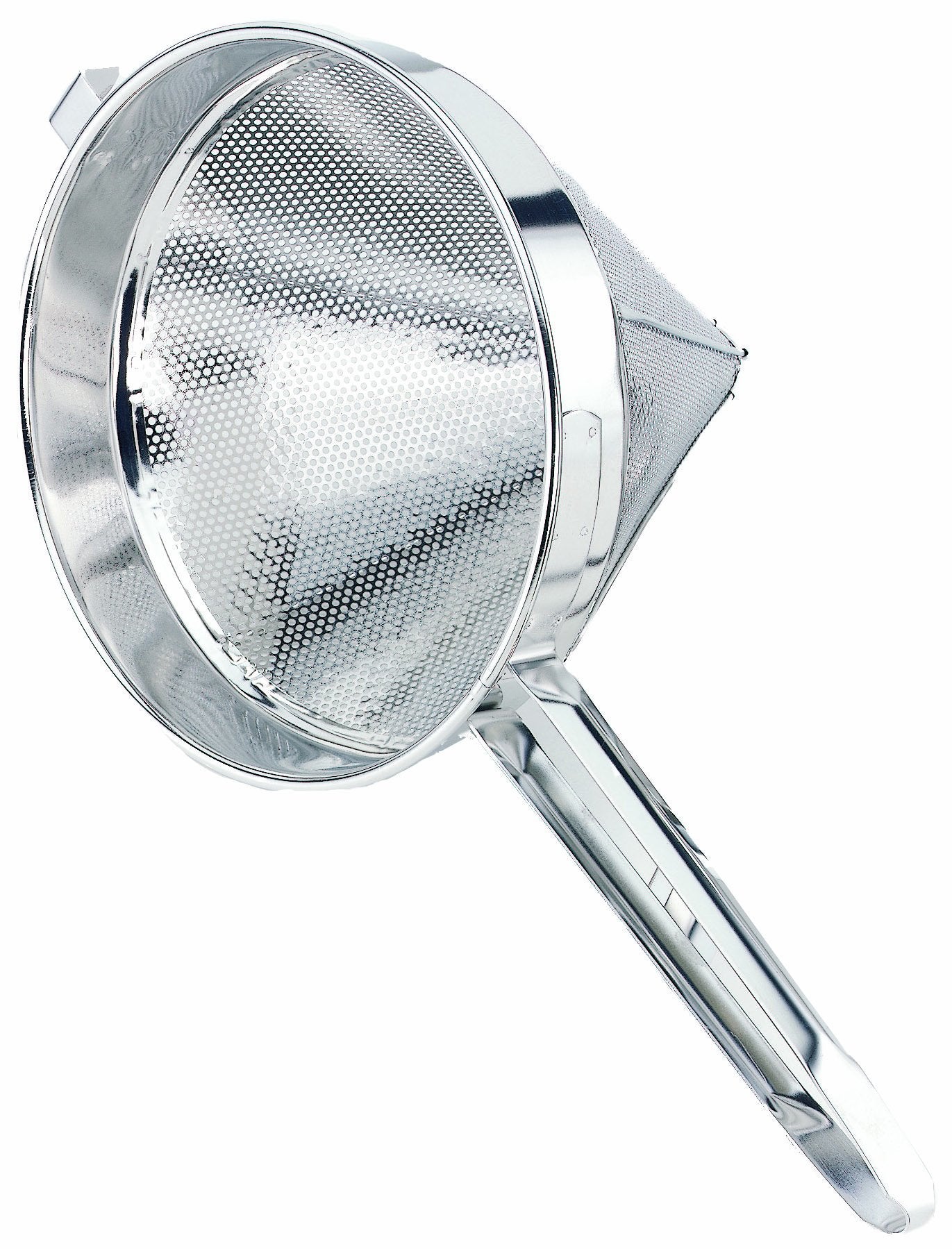 Crestware 12-Inch Coarse Mesh Strainer, Stainless Steel, China Cap