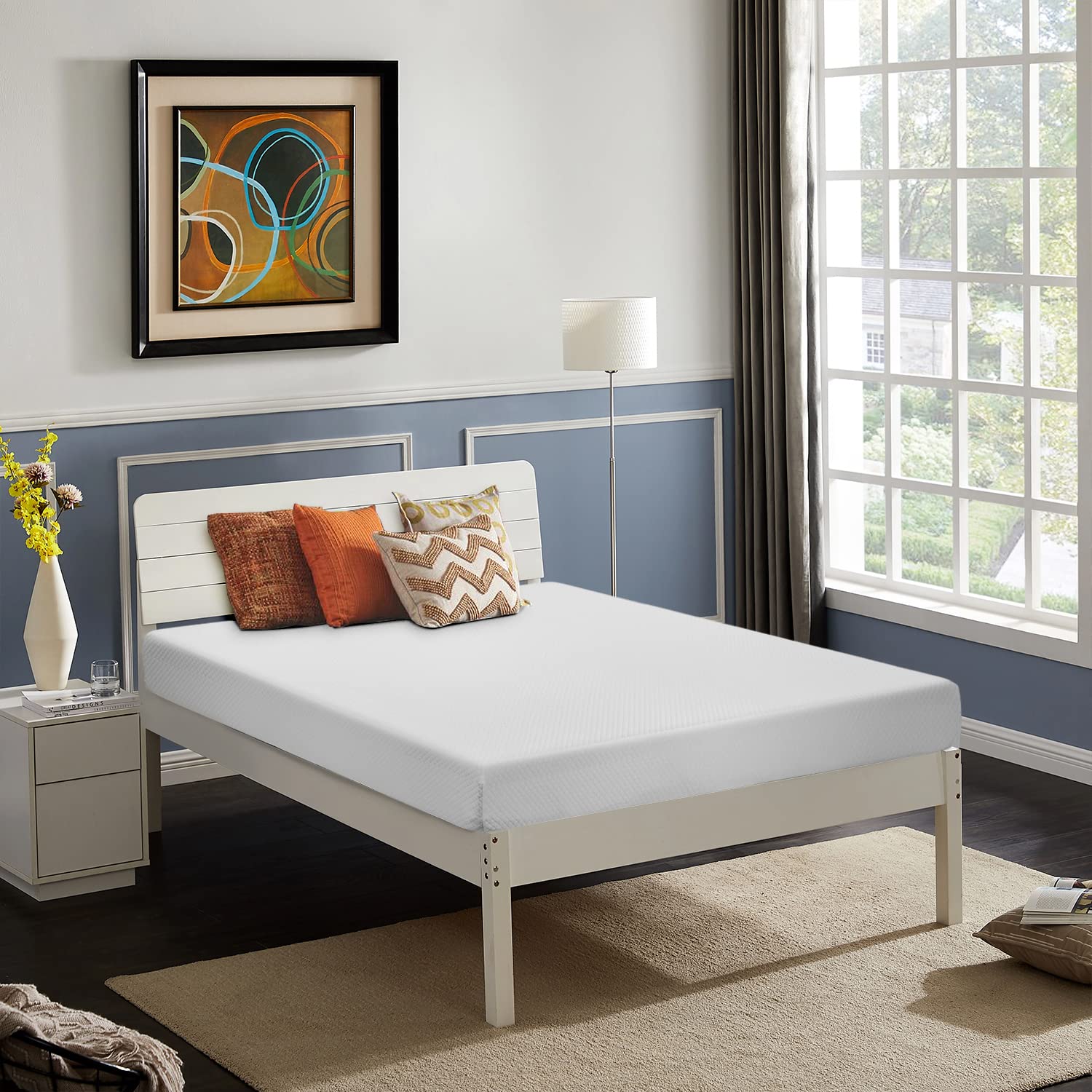 FDW 5 Inch Gel Memory Foam Mattress Medium-Firm Mattress for Pressure Relief & Cooler Sleep Mattress for Kid Adults CertiPUR-US Certified Mattress in a Box Twin