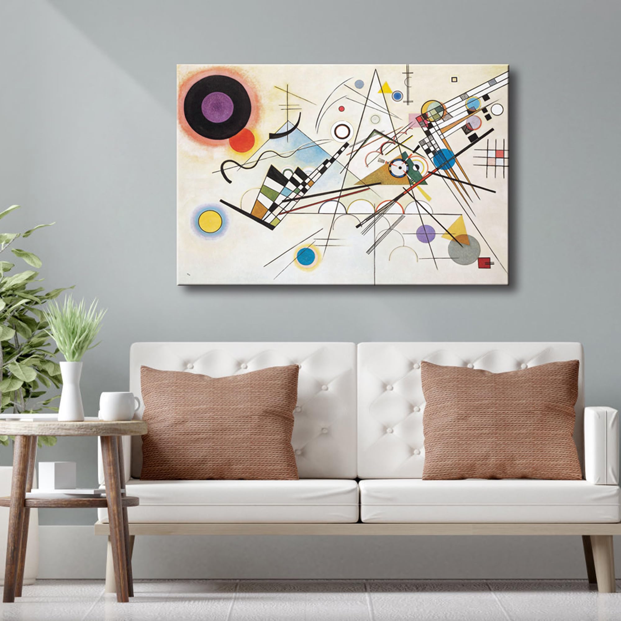 Wieco Art Large Wassily Kandinsky Composition Viii Picture Reproduction Of Famous Paintings Canvas Prints Wall Art Canvas Wall A