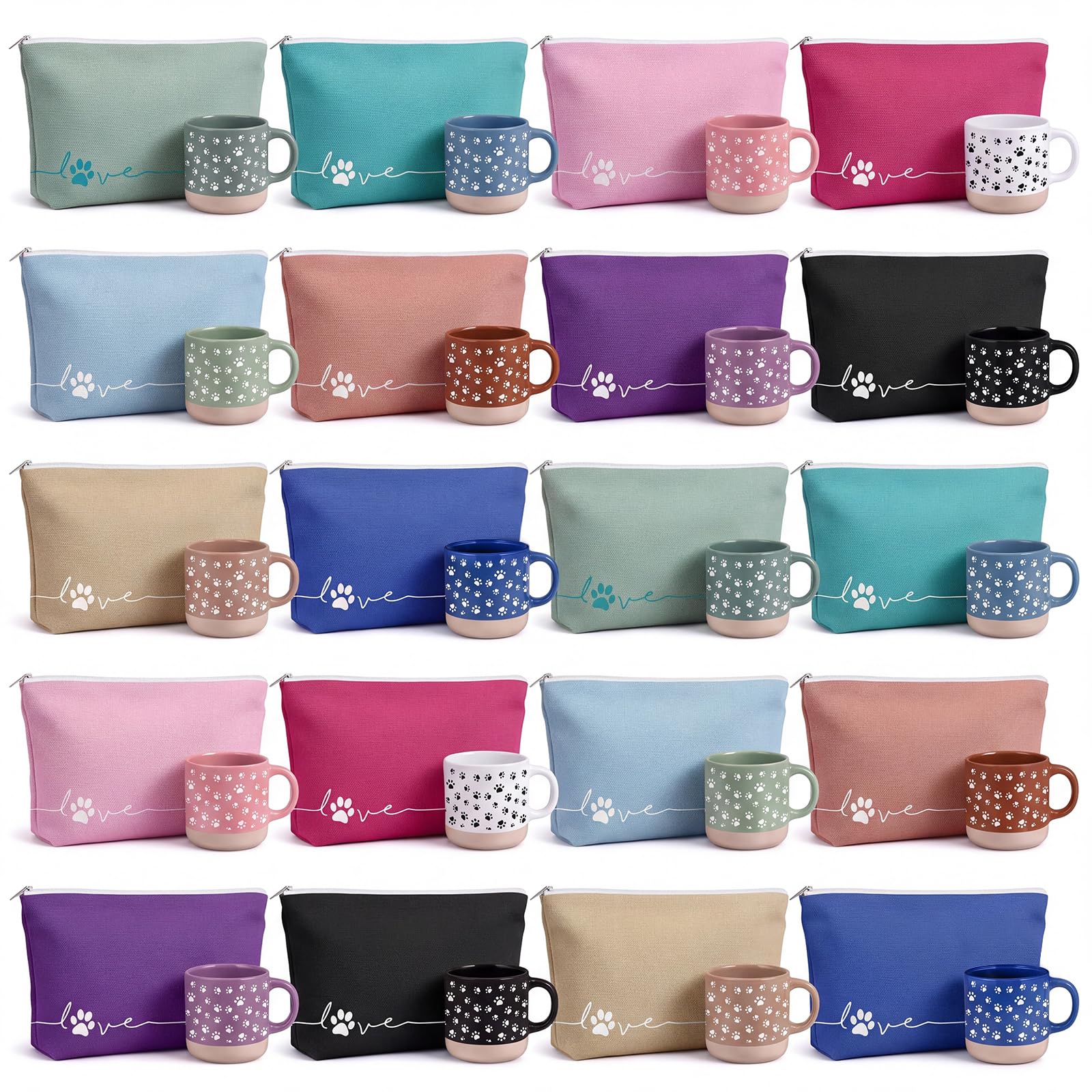 Sliner 40 Pcs Vet Tech Week Gifts Sets 13 oz Coffee Mug Makeup Bag