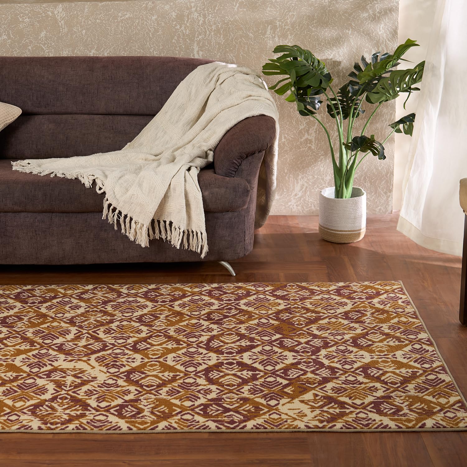 Welspun Wonder-Full Polyster Carpet-Dull Brown