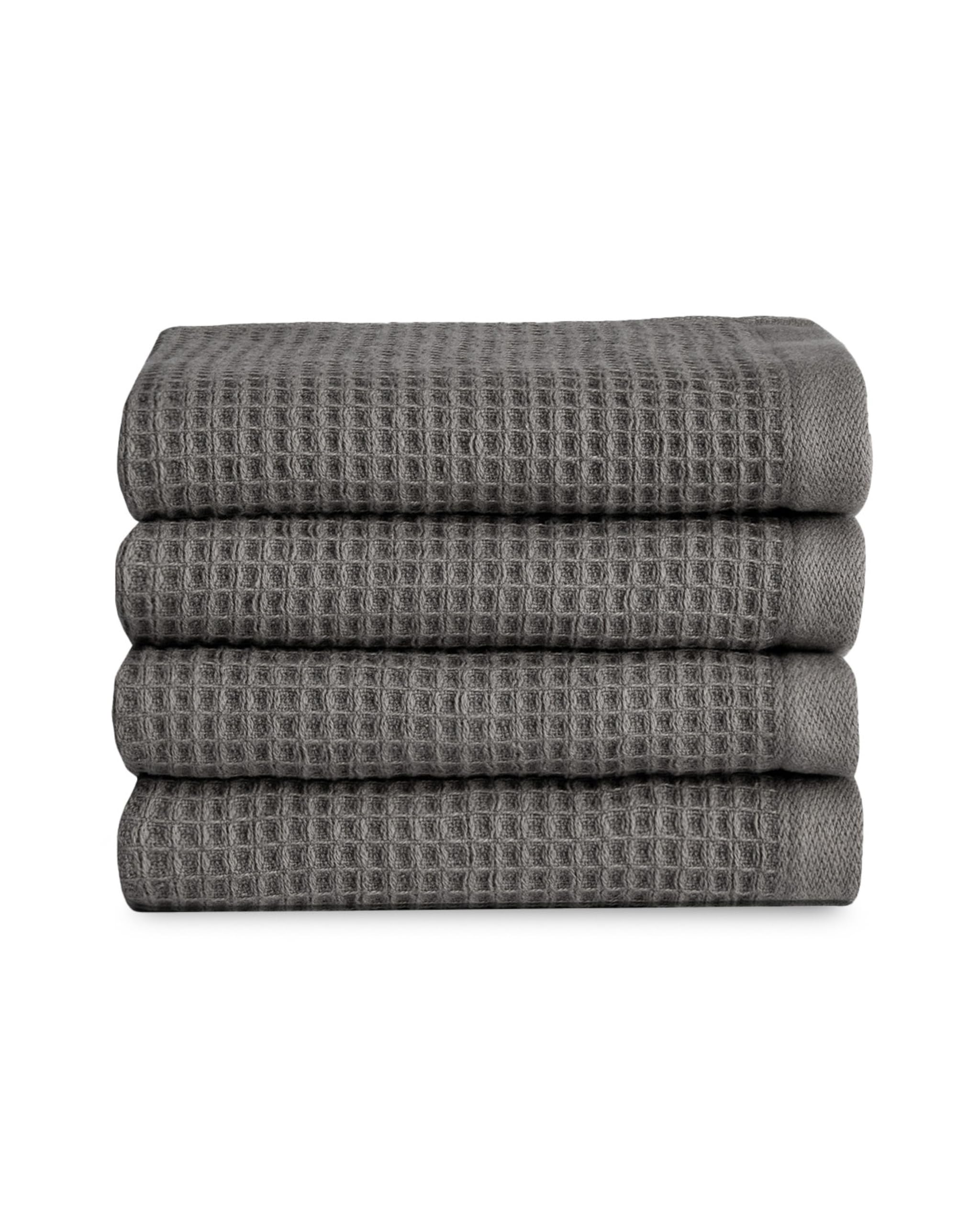 Cozy Earth Waffle Terry Charcoal Washcloths