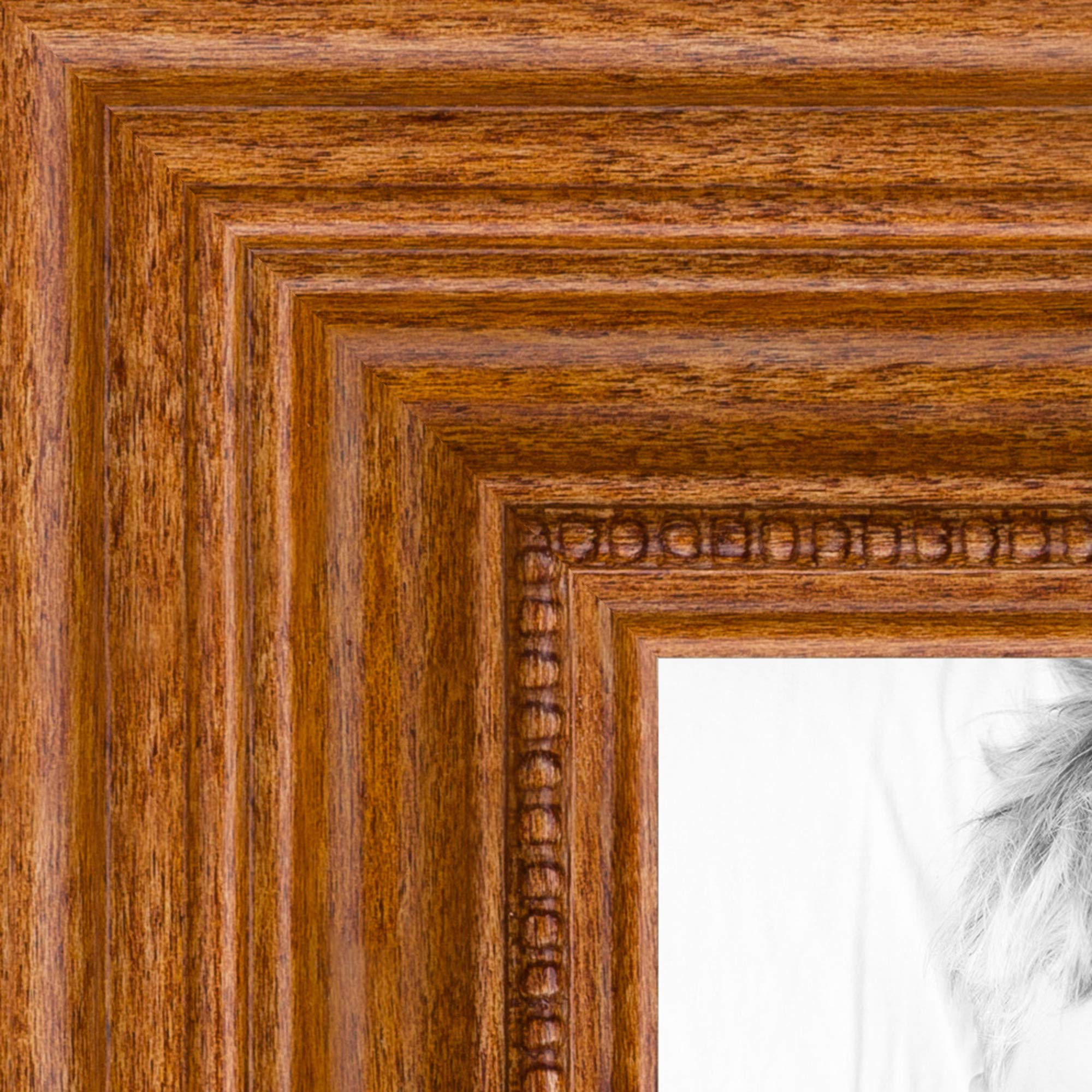 ArtToFrames 5x23 Inch Brown Picture Frame, This 1.25 Inch Custom Wood Poster Frame is Honey - Comes with Economy Acrylic and Cor