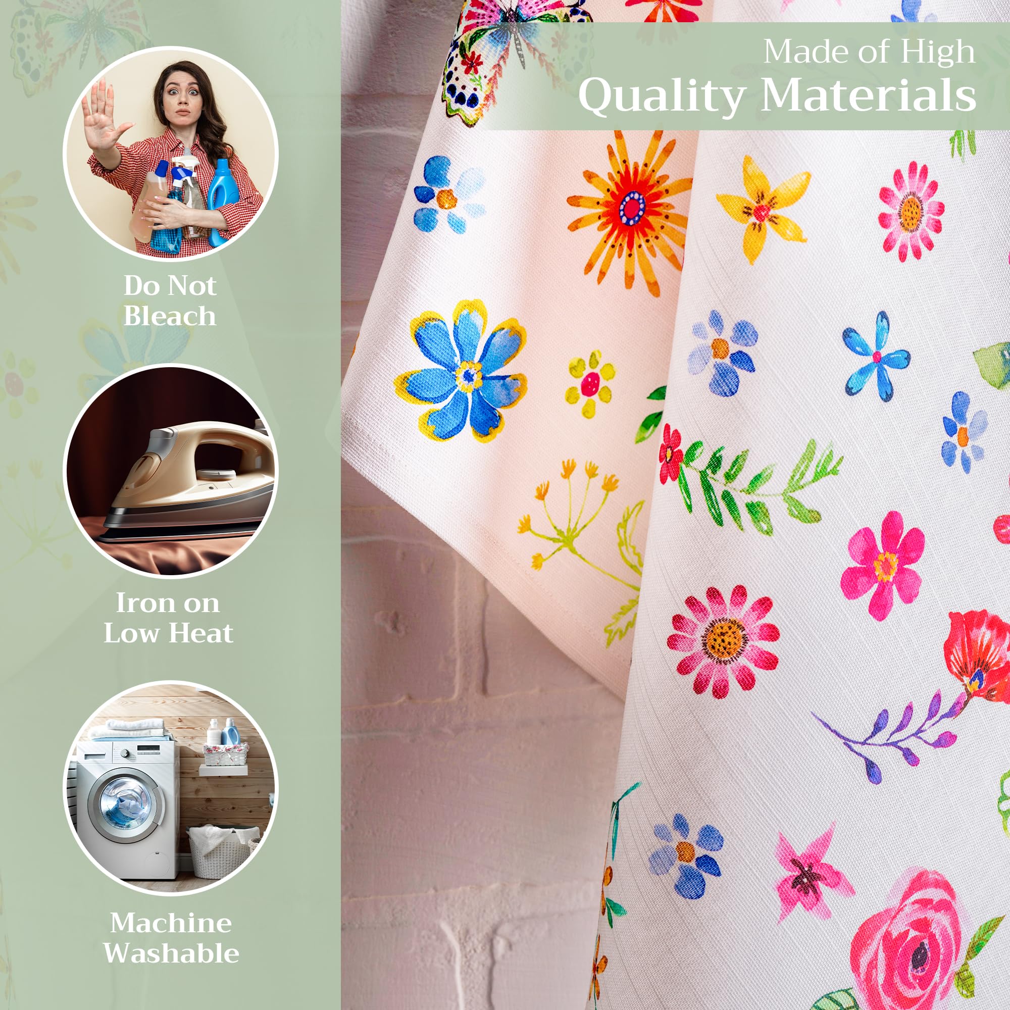 Maison D Hermine Dish Cloth 100% Cotton Kitchen Towel Multi-Purpose Tea Towel For Gifts, Home, Wedding, Restaurant & Camping, Ha