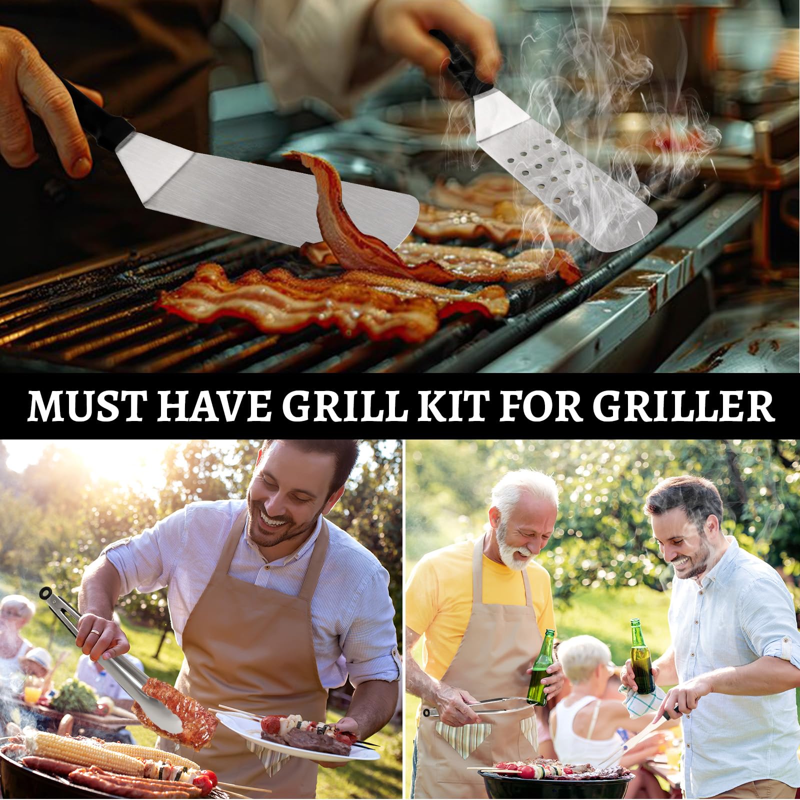 Griddle Accessories Kit, 29Pcs For Blackstone Flat Top Grill Accessories Set For Camp Chef, Grilling Utensils Set With Spatulas,