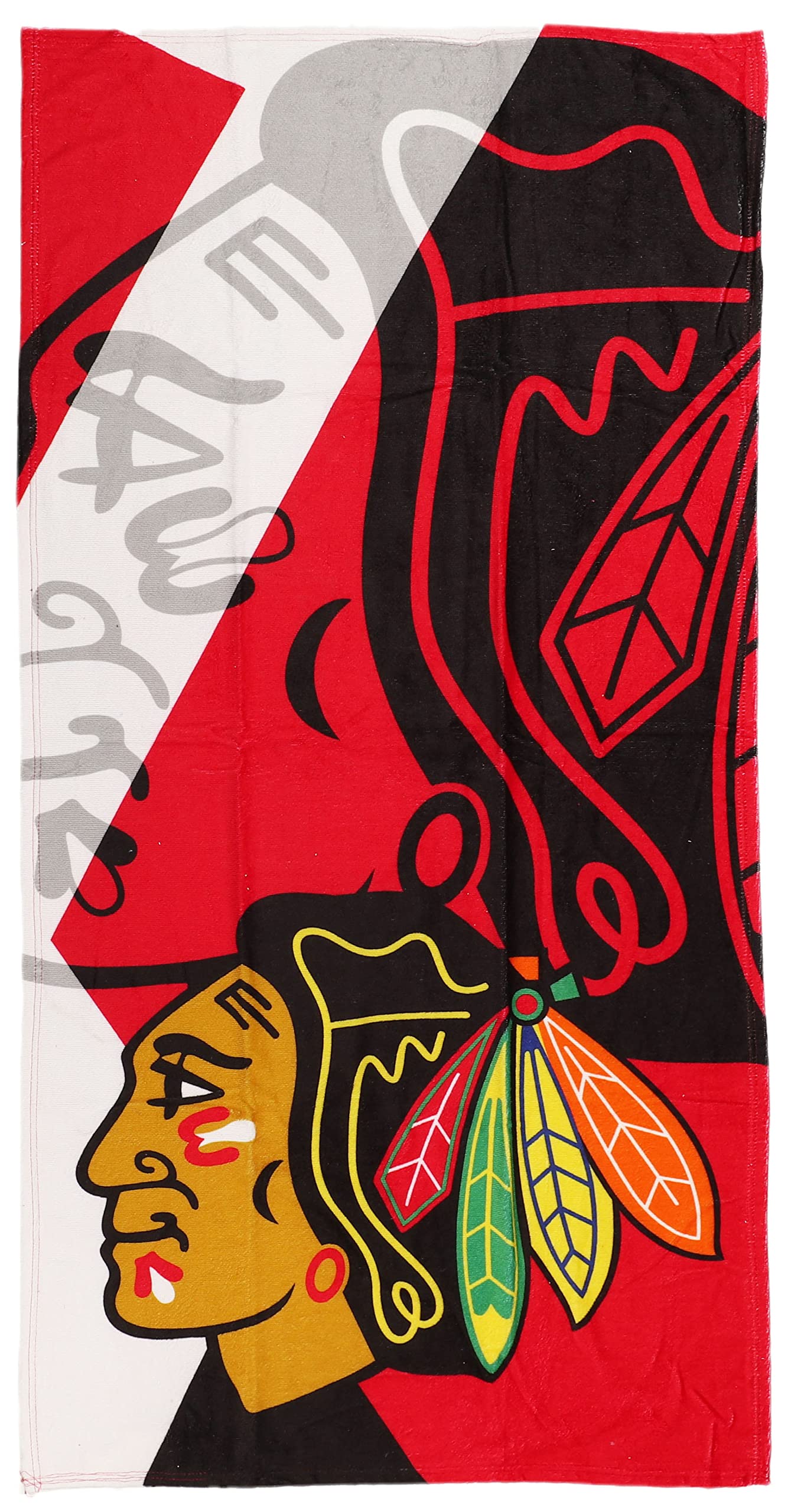 NORTHWEST Chicago Blackhawks 30 x 60 inch Beach Towel, Puzzle Design