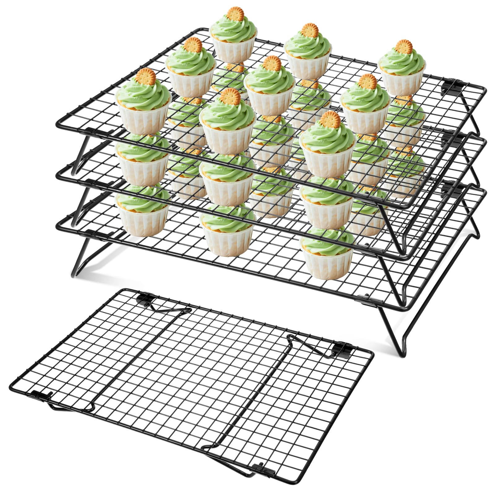 IMengjbang 4Pcs Cooling Racks for Cooking and Baking, 13.4 x 9.4 Wire Rack