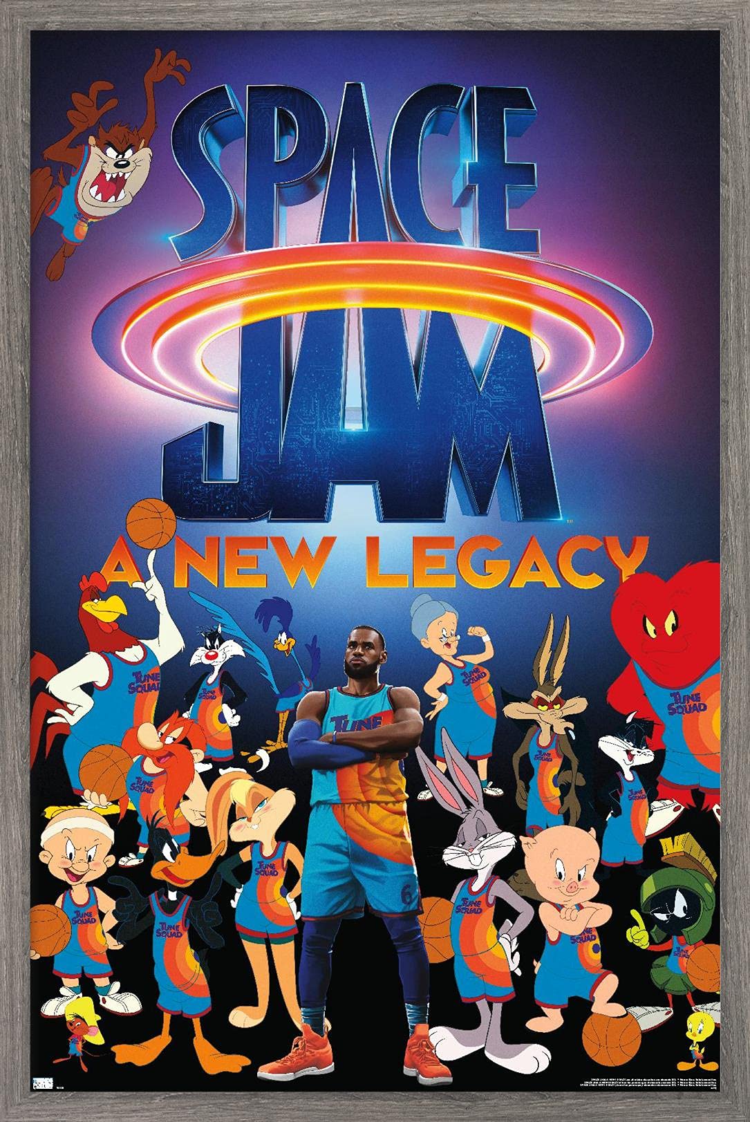 Trends International Space Jam: A New Legacy - Team Wall Poster, 14.725'' X 22.375'', Barnwood Framed Version