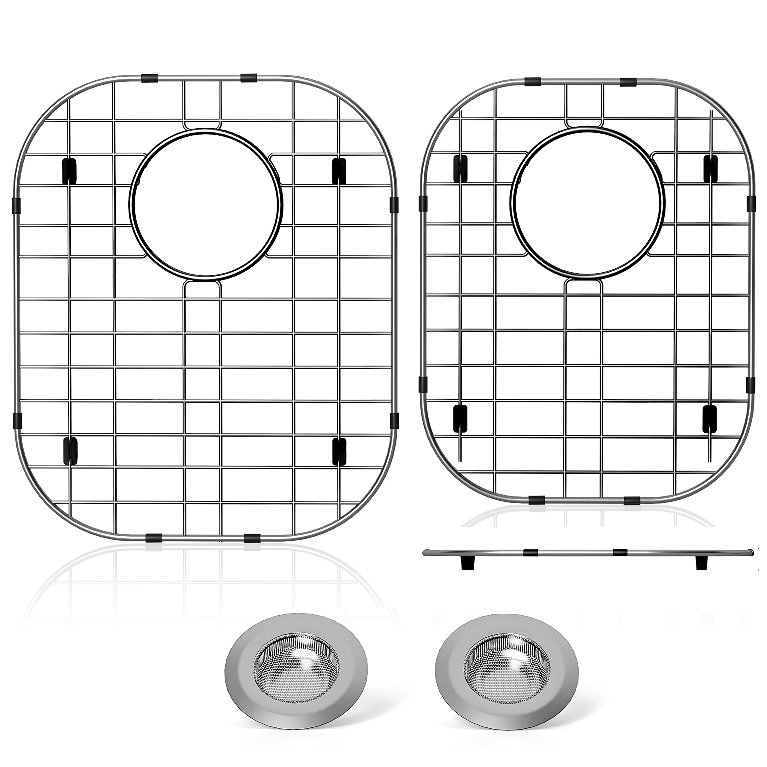 2Pack Sink Protector Grid 13''X16''And 11.2''X14.5'', 304 Stainless Steel Sink Protectors For Kitchen Sink, Rust Resistant Metal