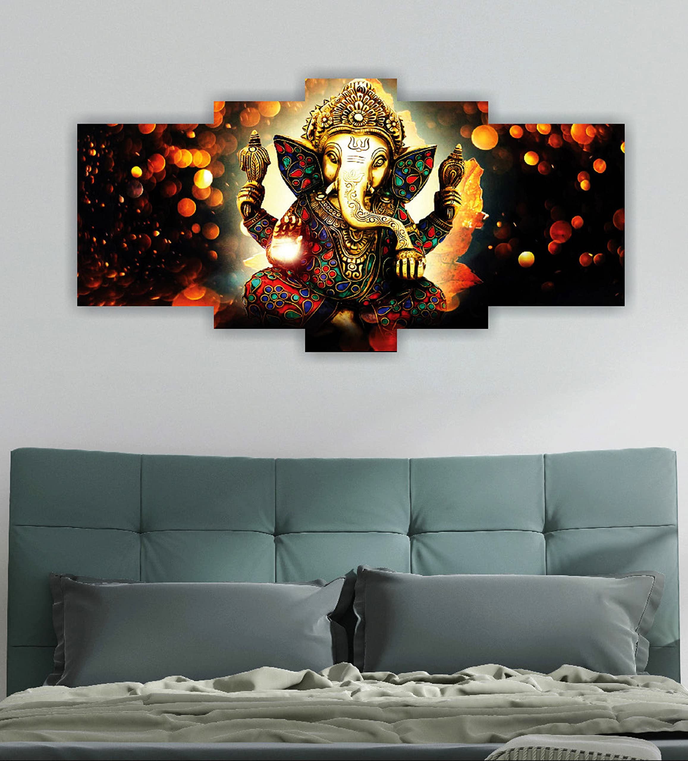 Saf Set Of 5 Wall Painting With Frame For Home Decoration, Living Room, Spa, Office, Hotel Big Size Wall D  Cor 36 Inch X 18 Inc