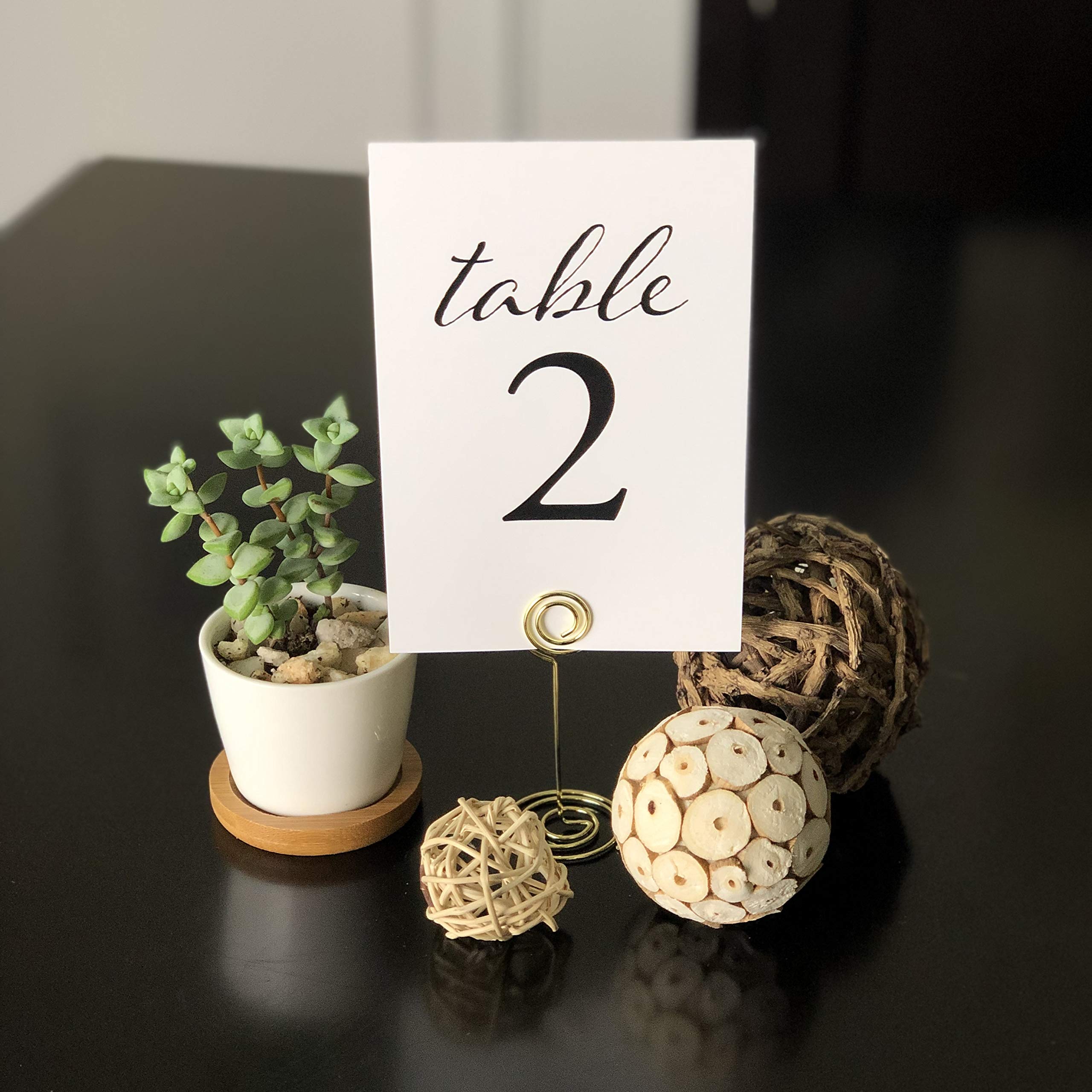 Up The Moment Black Wedding Table Numbers, 1-25, Centerpiece Decorations, Double Sided 4X6, Numbers 1-25 And Head Table Card Inc