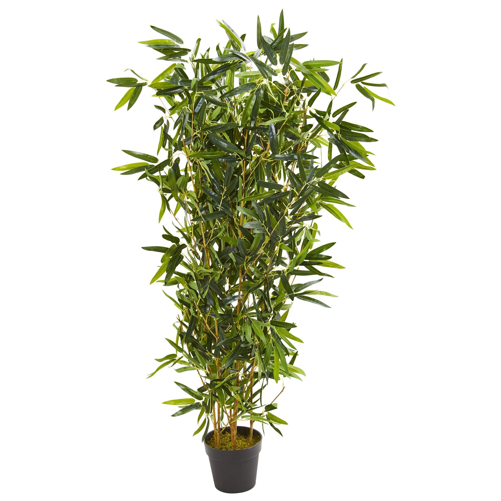 Nearly Natural 57-in. Bamboo Artificial (Real Touch) UV Resistant (Indoor/Outdoor) Silk Trees, Green