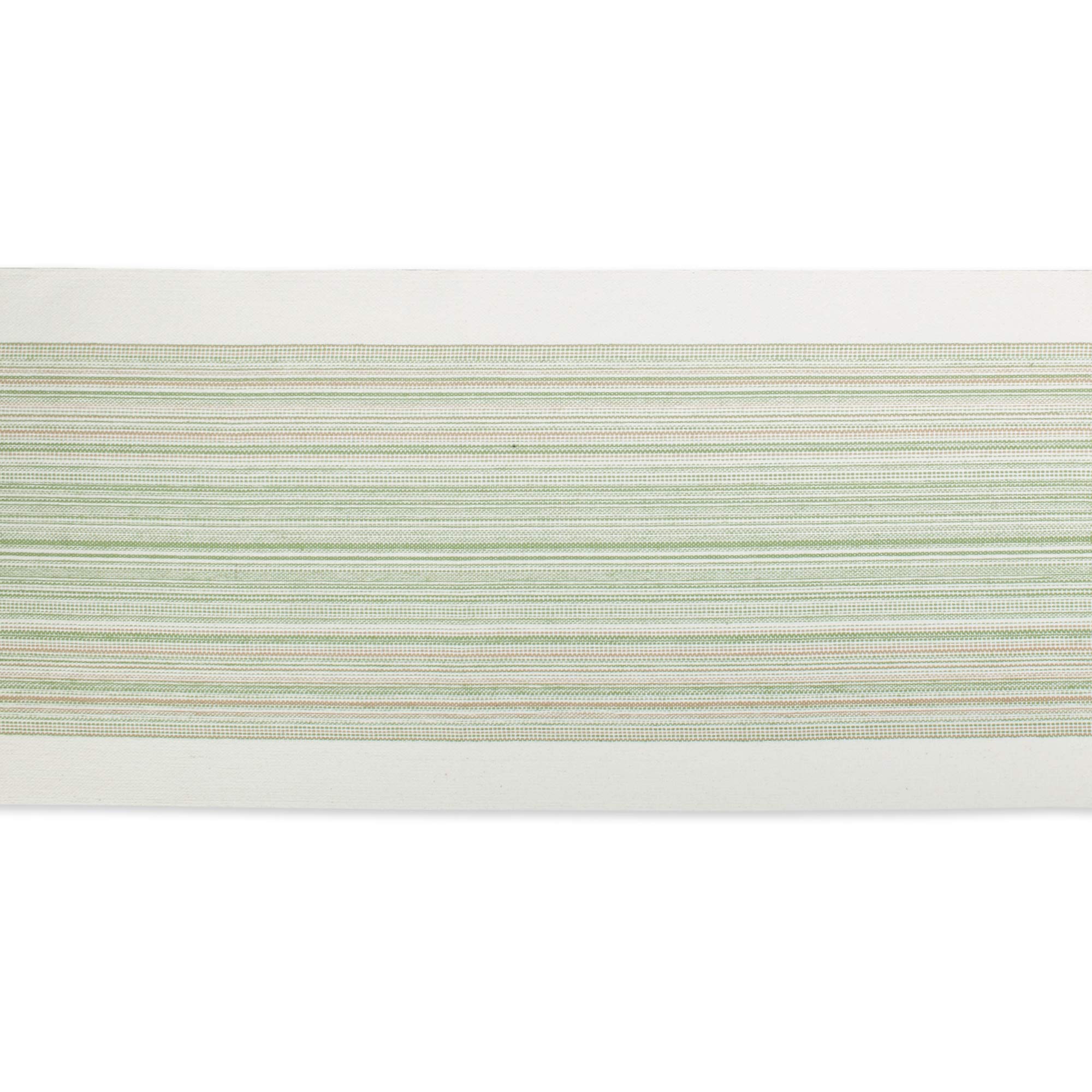 Dii Everyday Collection Fringed Stripe Tabletop, Table Runner, 14X72, Thyme