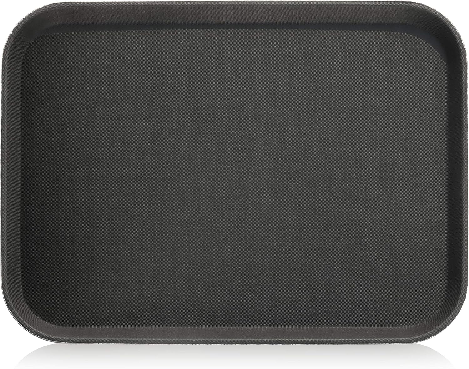 New Star Foodservice 25156 Restaurant Grade Non-Slip Tray, Plastic, Rubber Lined, Rectangular, 15-Inch X 20-Inch Black