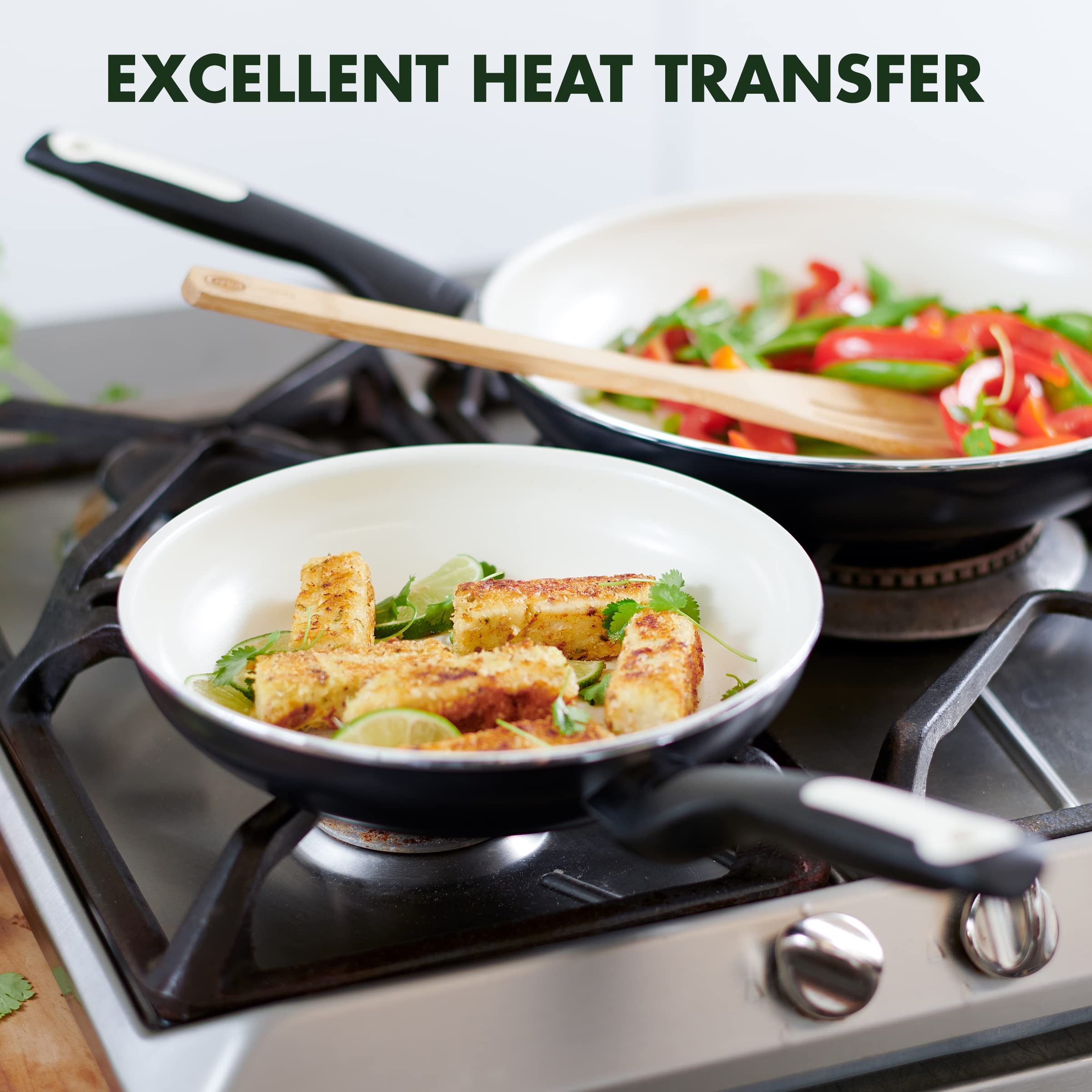 Greenpan Rio Healthy Ceramic Nonstick 7'' Frying Pan Skillet, Pfas-Free, Dishwasher Safe, Black