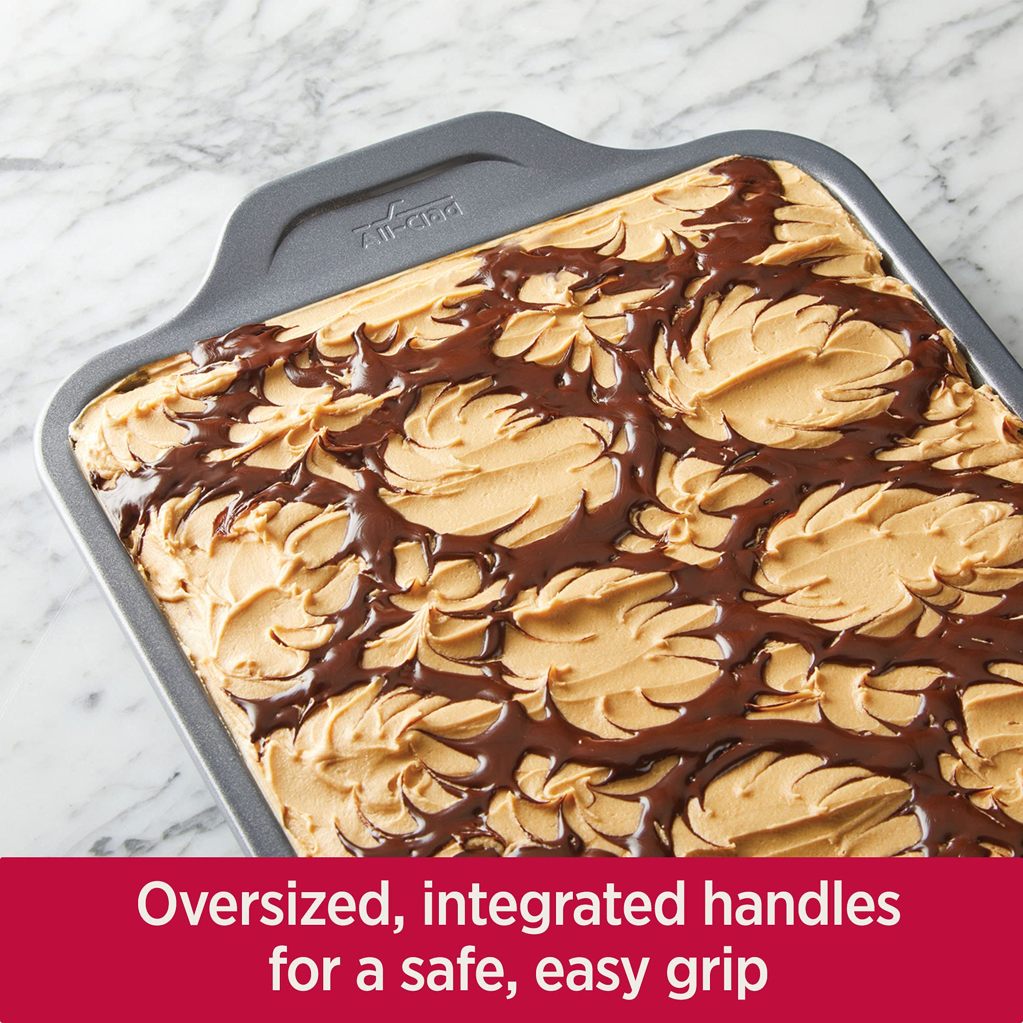 All-Clad Pro-Release Nonstick Bakeware Quarter Sheet Pan 13x9 Inch Oven Safe 450F Half Sheet  Cookie Sheet  Muffin Pan  Cooling & Baking Rack  Round Cake Pan  Loaf Pan  Baking Pan Grey