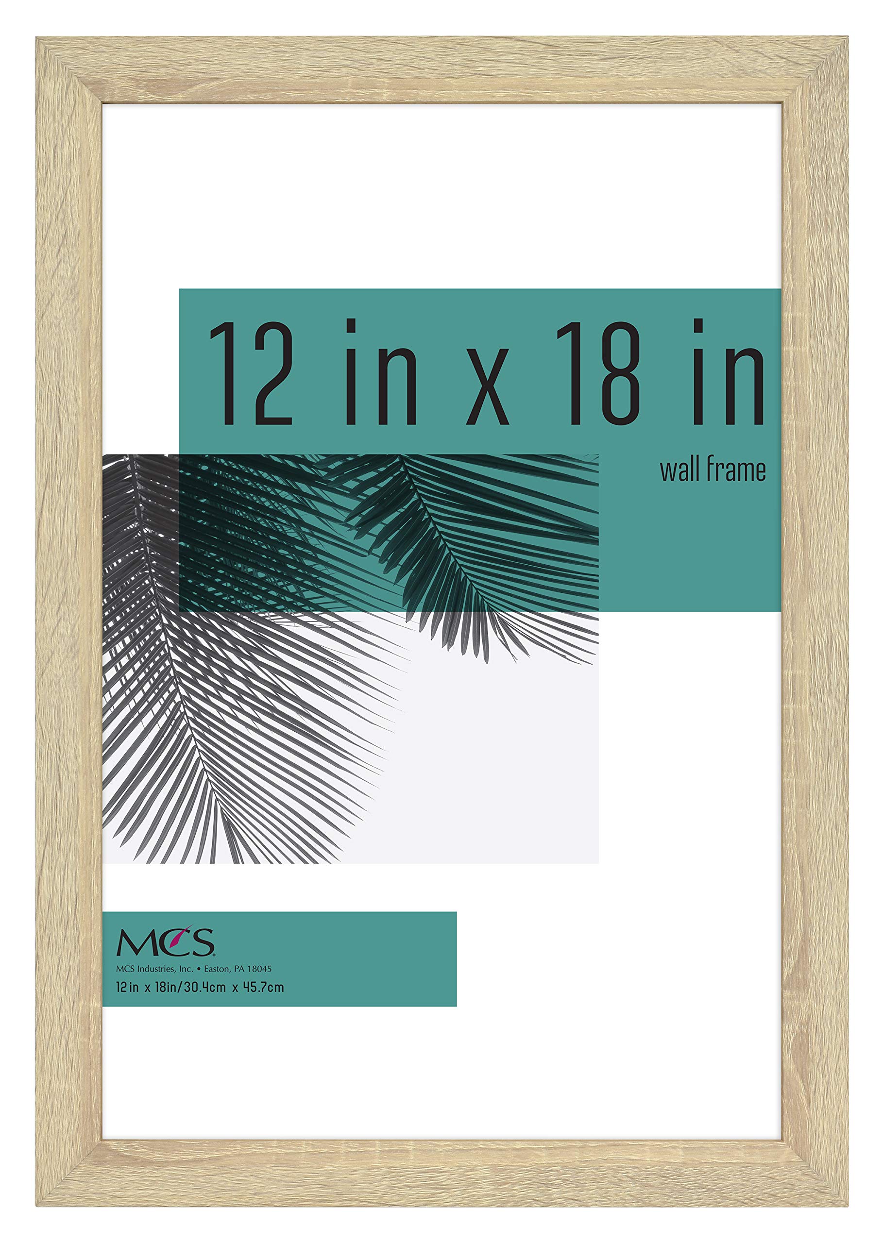 MCS Studio Gallery 12x18 Picture Frame Natural Woodgrain, Rectangle Photo Frame for Photos, Posters & Art Prints (1-Pack)