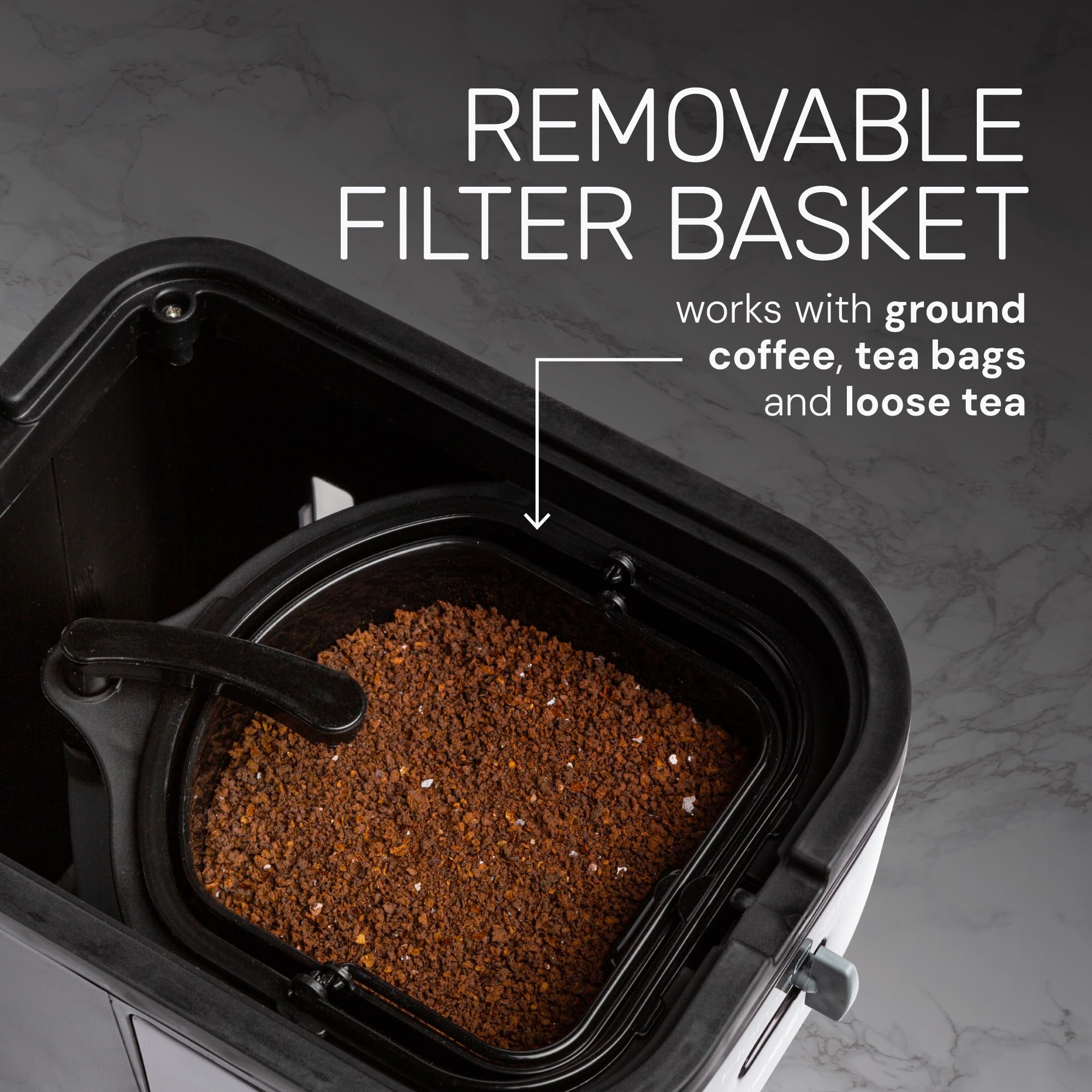 Homecraft 3-Quart Iced Coffee And Tea Maker With Filter Basket, Flavor Enhancer, Adjustable Brew Strength