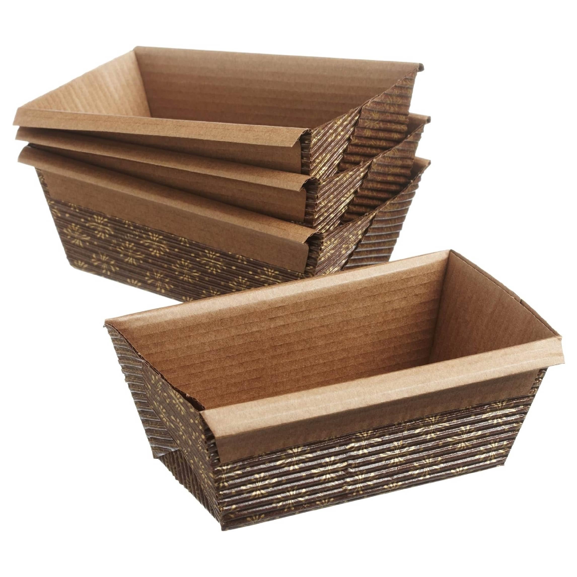 Regency Wraps Loaf Pans, Decorative, Disposable Stand Alone Baking Molds For Quick Breads, Great For Gifting Carrot Cake, And Zu