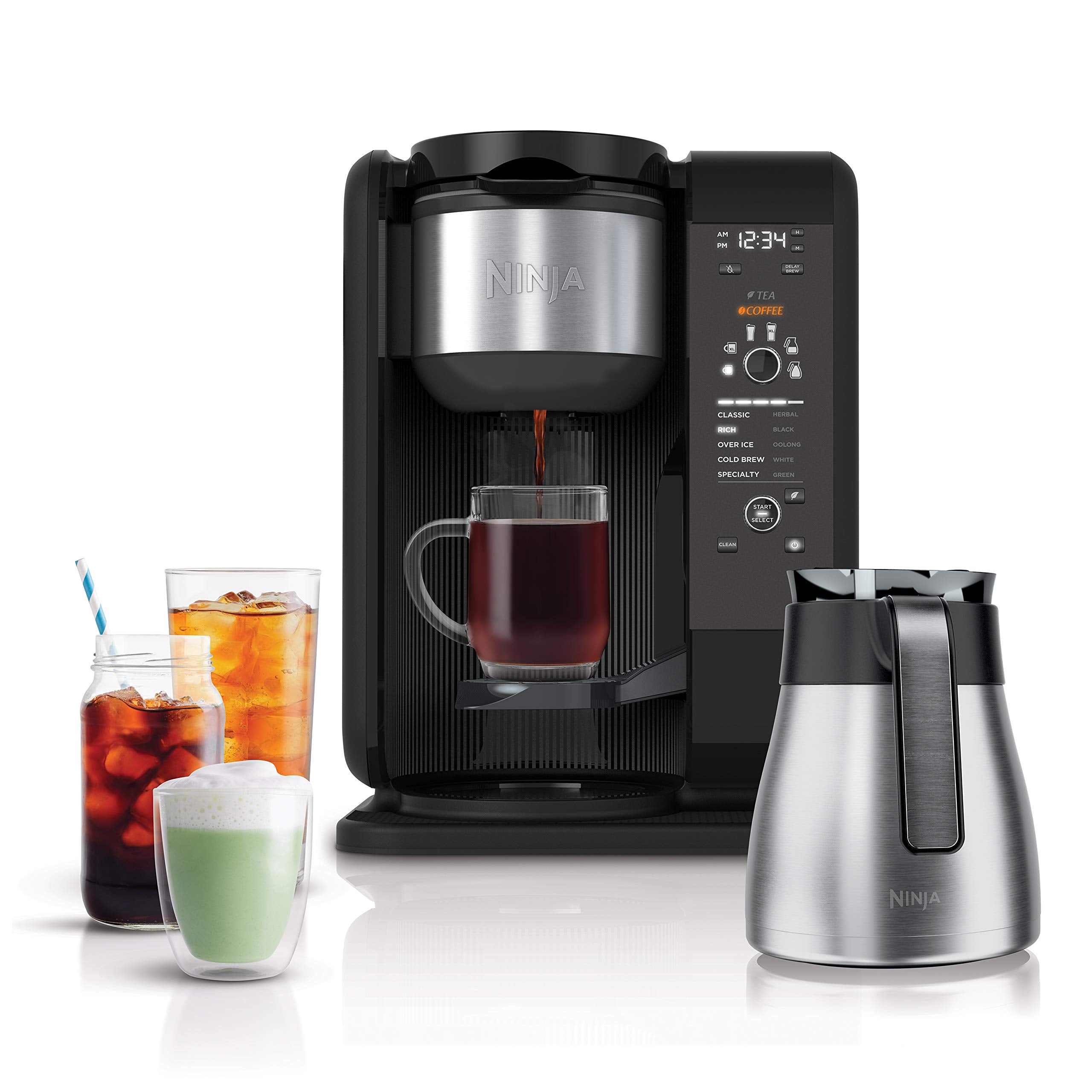 Ninja Hot And Cold Brewed System, Tea & Coffee Maker, With Auto-Iq, 6 Sizes, 5 Styles, 5 Tea Settings, 50 Oz Thermal Carafe, Fro