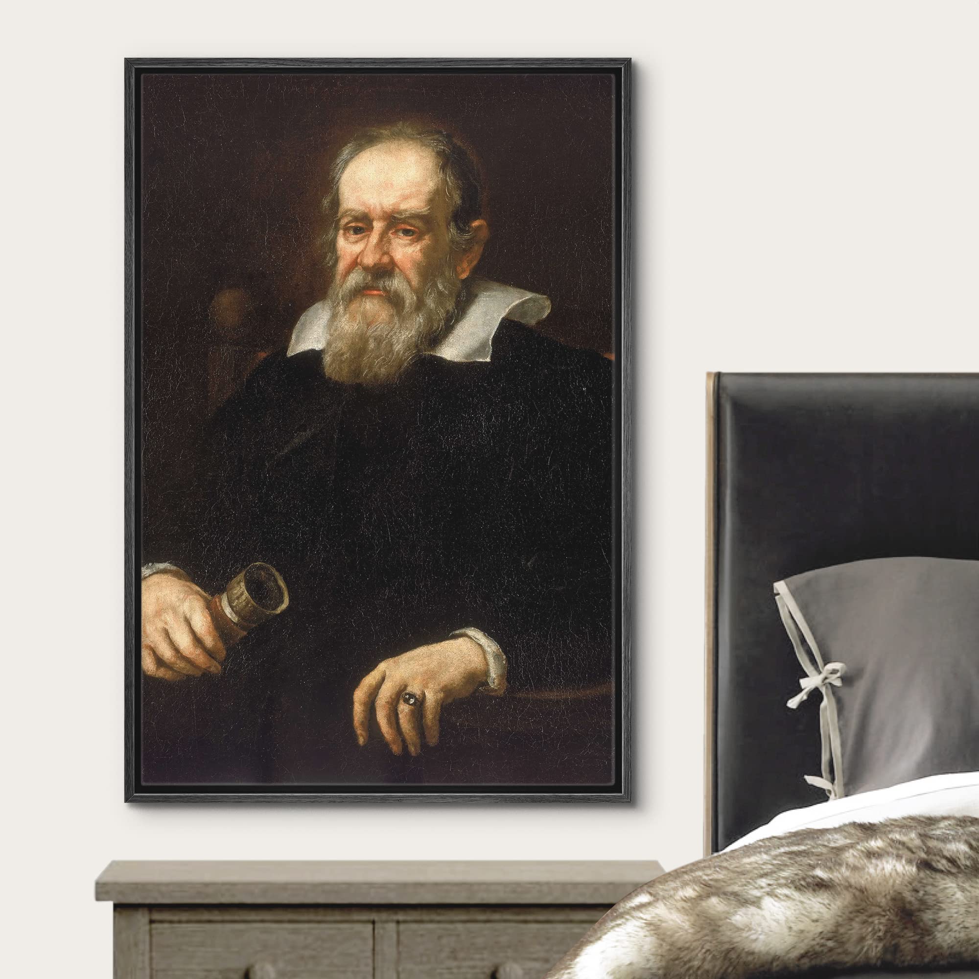 Wall26 Framed Canvas Print Wall Art Portrait Of Galileo Galilei People Pop Culture Historical Realism Famous Closeup Colorful Mu
