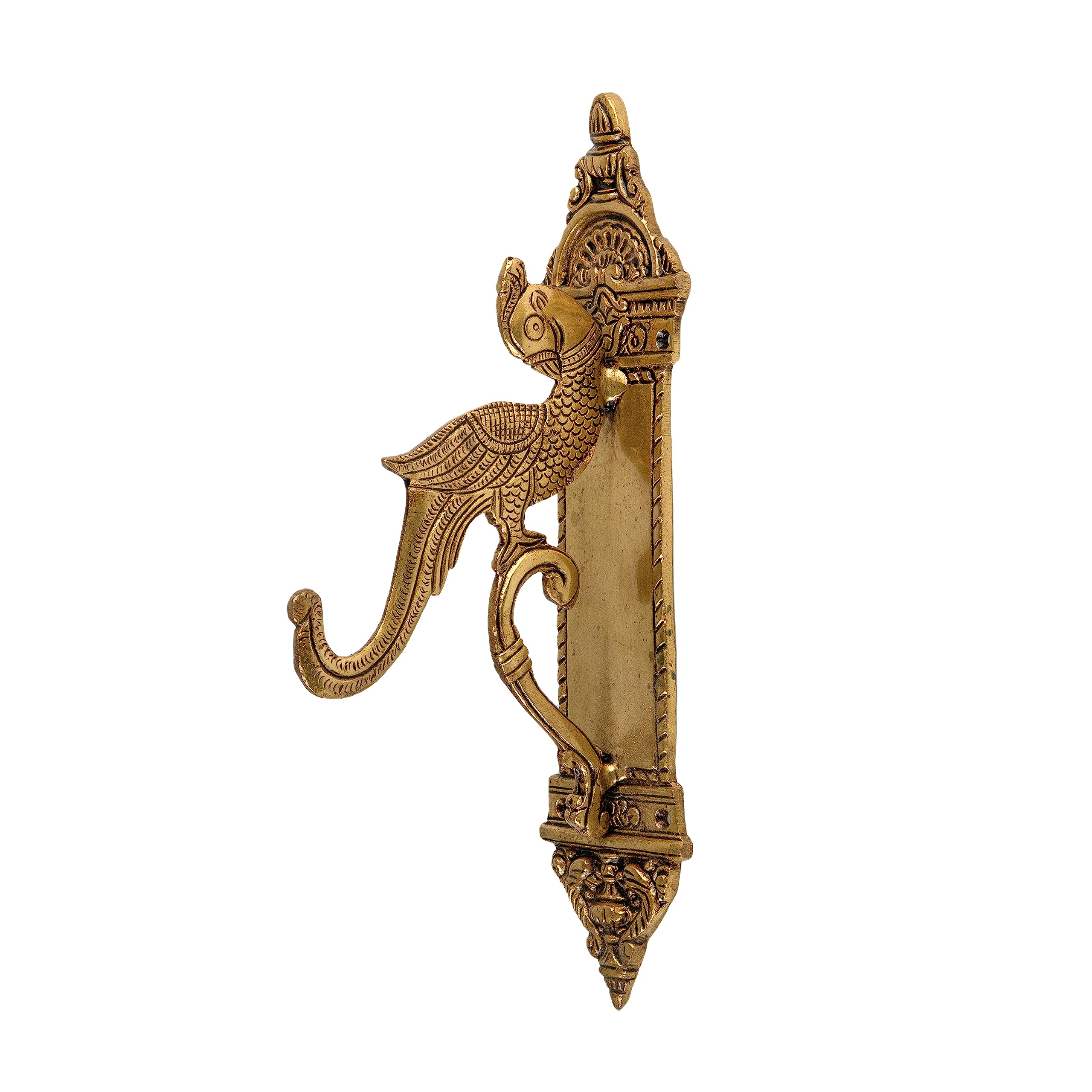 Jaszz Art Brass Wall Decor Ethnic Design Handmade Antique Wall Hanging Hanger Statue For Home Decor Temple Pooja Office Decorati