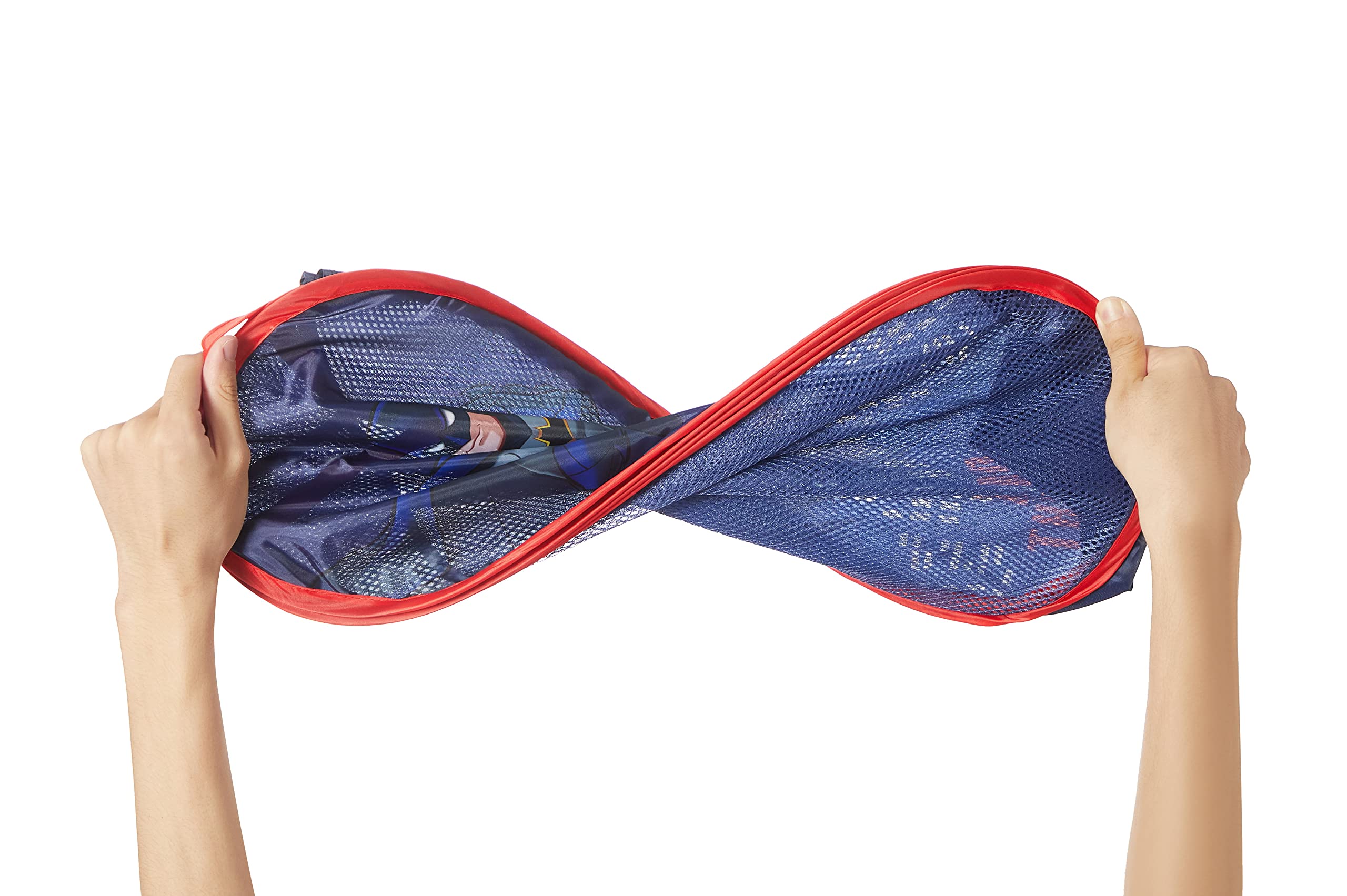 Idea Nuova Batman Pop Up Hamper With Durable Carry Handles, 21'' H X 13.5'' W X 13.5'' L, Batman/Blue